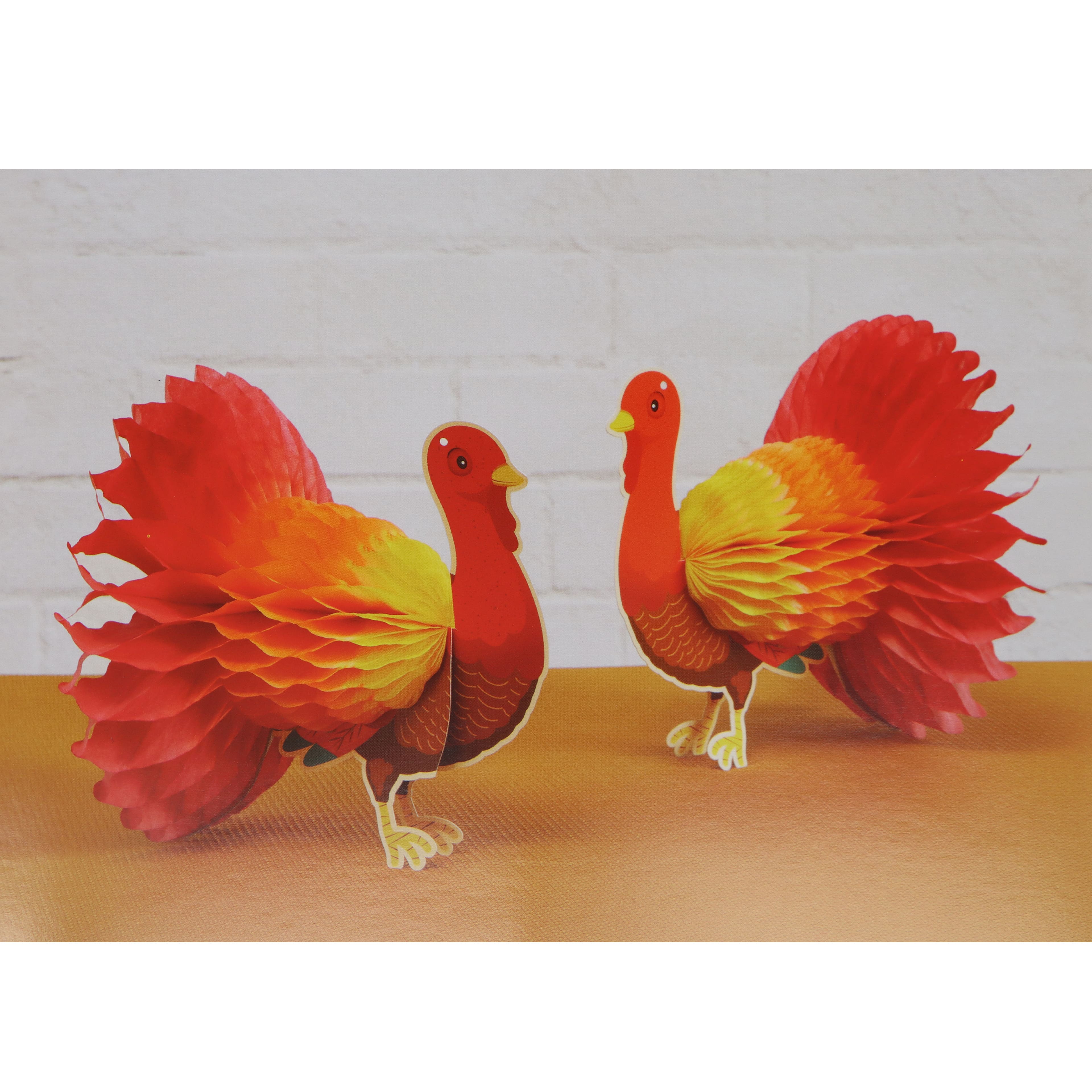 7.5&#x22; Honeycomb Turkeys, 2ct. by Celebrate It&#x2122;