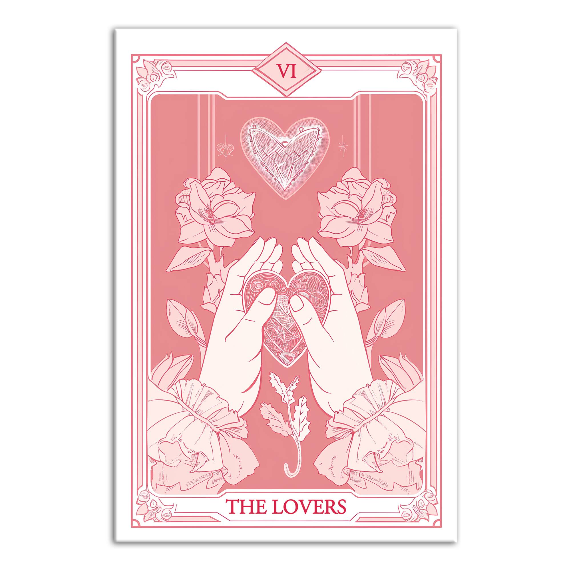 18&#x22; The Lovers Tarot Canvas Wall Art