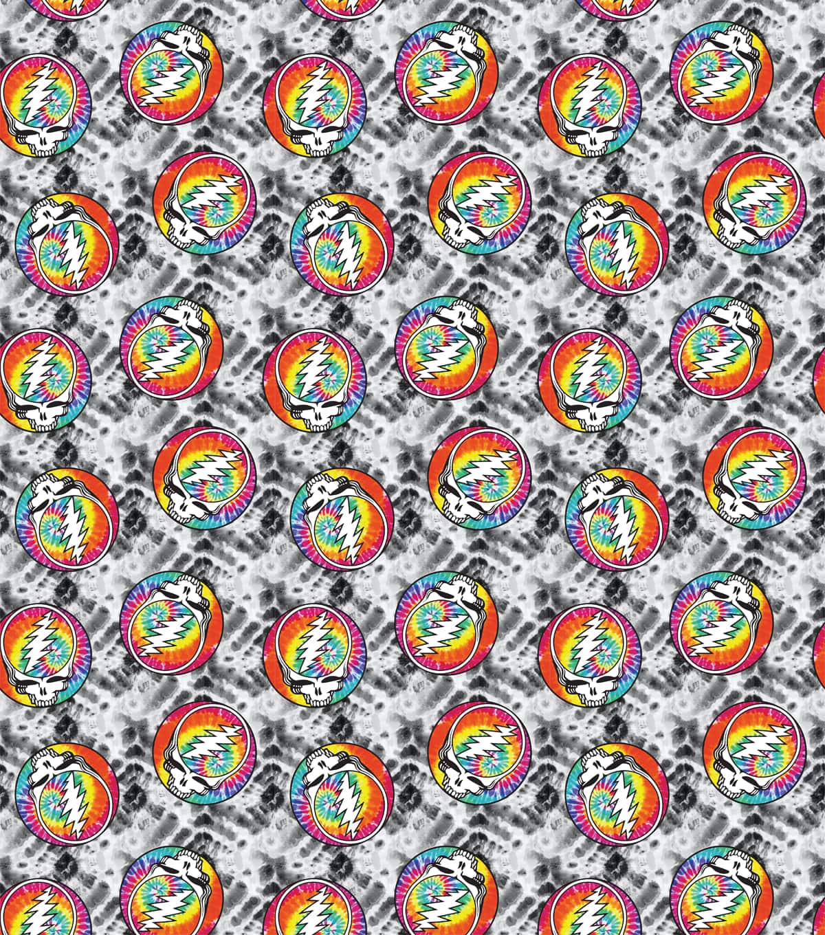 Warner Grateful Dead Tie Dye Steal Your Face Cotton Fabric