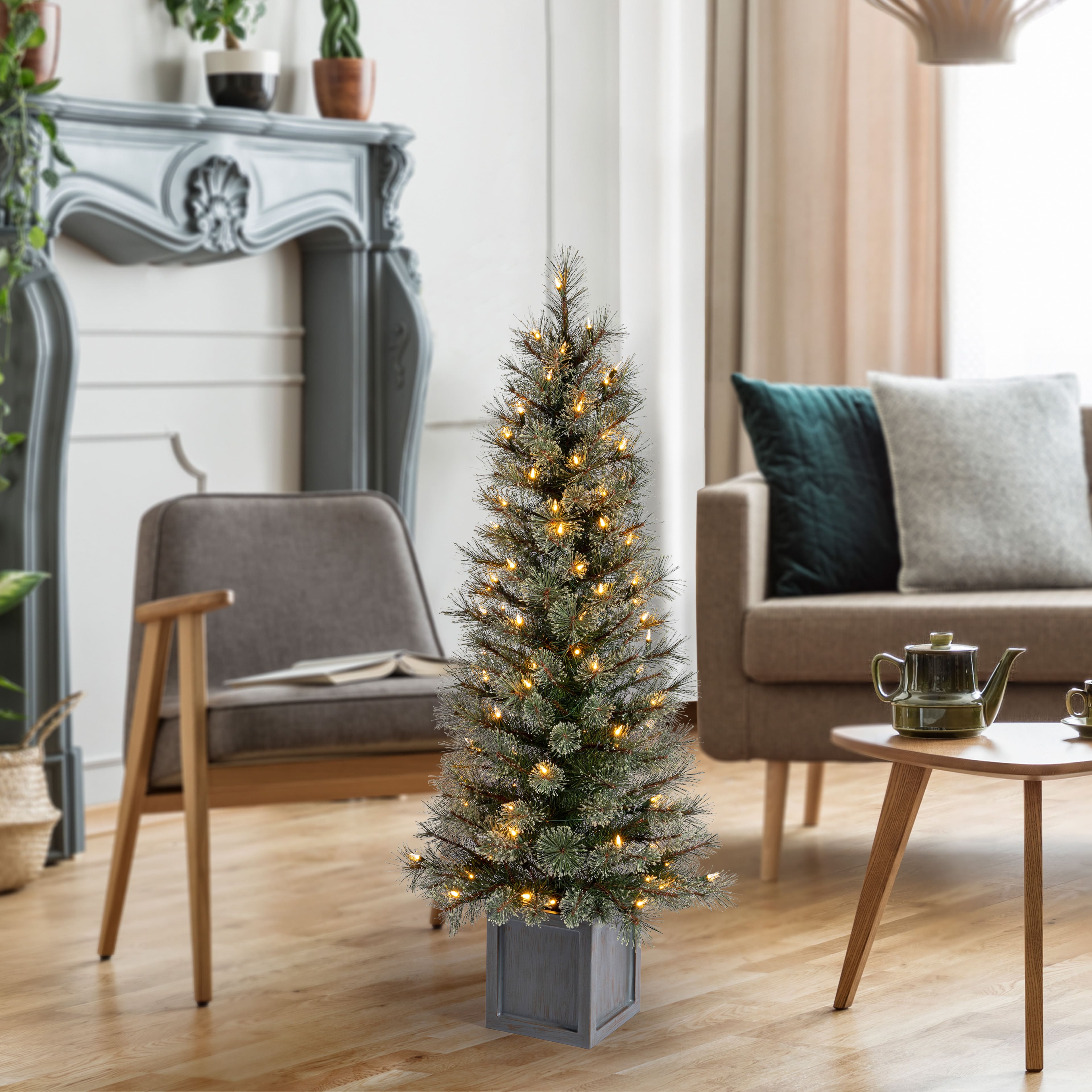 4.5ft. Pre-Lit Sedona Spruce Artificial Christmas Tree, Warm White LED Lights by Ashland&#xAE;