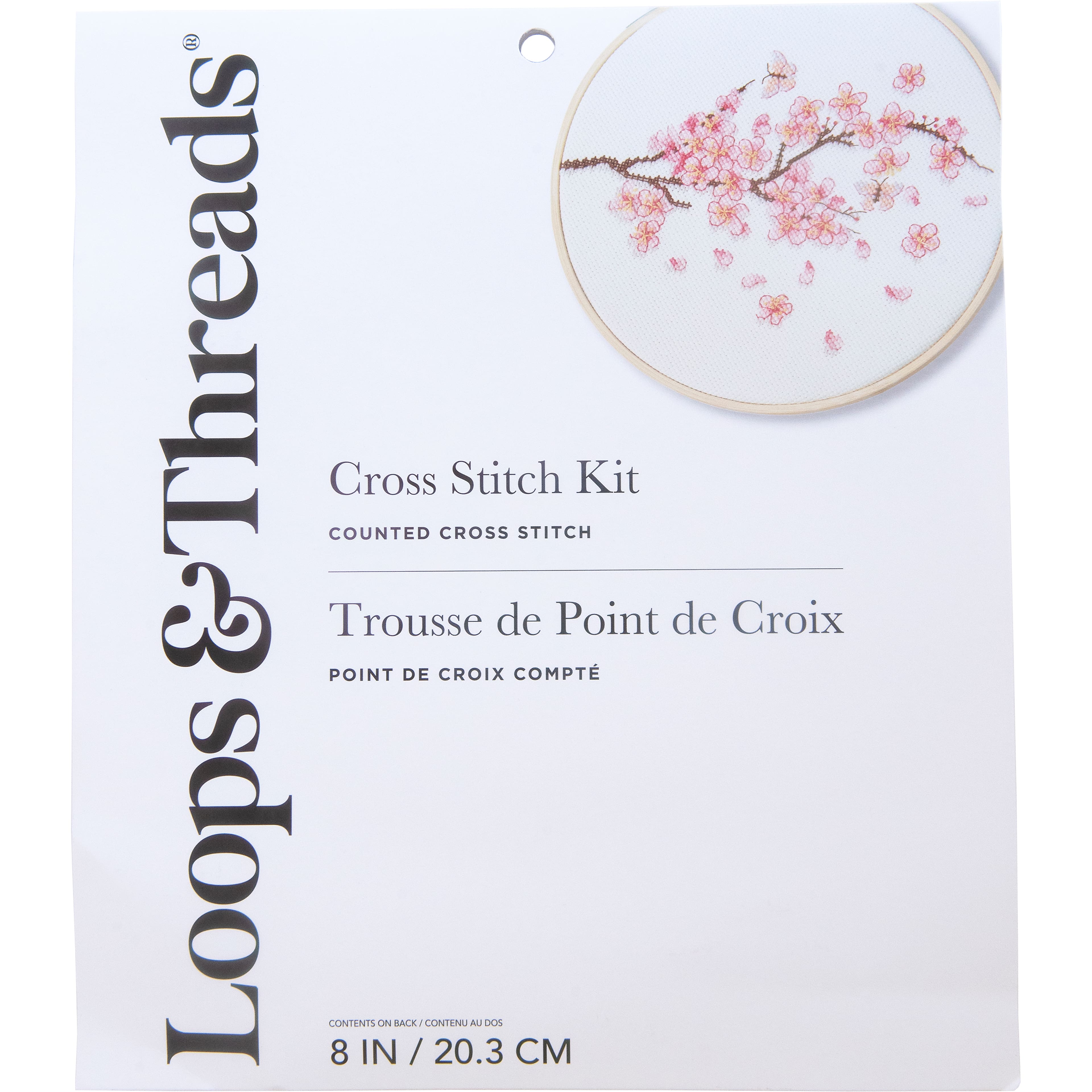Cherry Blossom Cross Stitch Kit by Loops &#x26; Threads&#xAE;