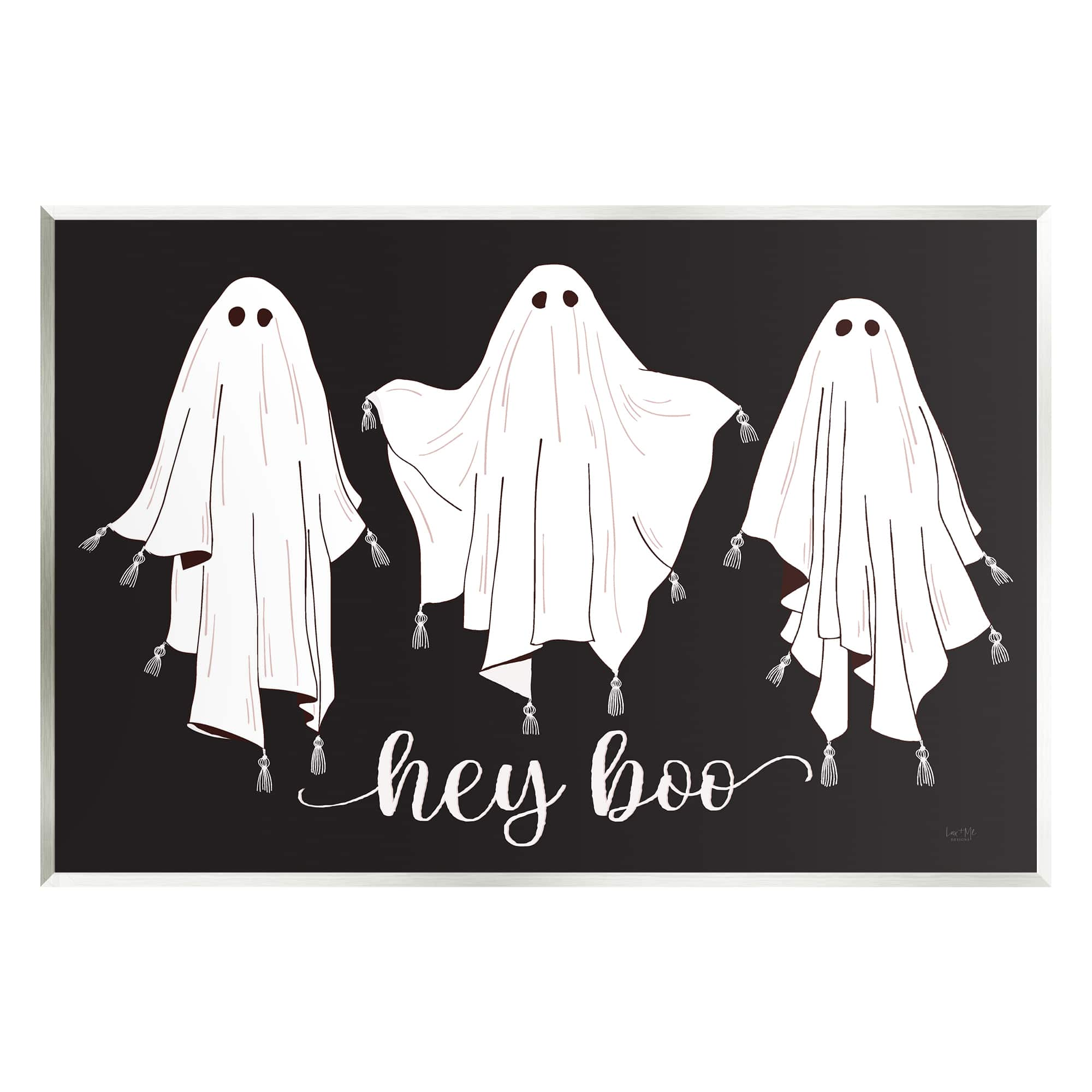 Stupell Industries Hey Boo Three Ghosts Wall Plaque Art