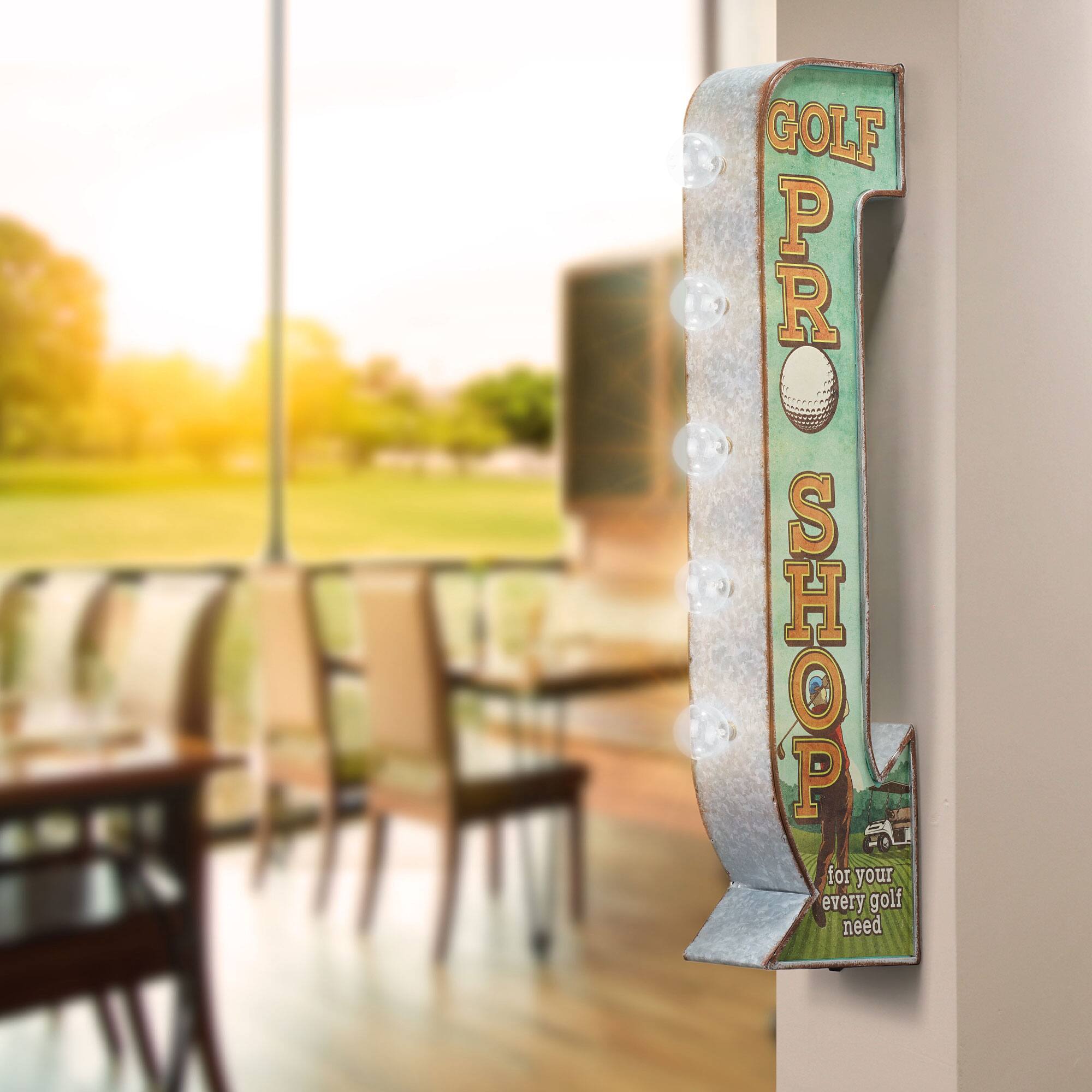 American Art Decor 27" Metal LED Golf Pro Shop Marquee Sign