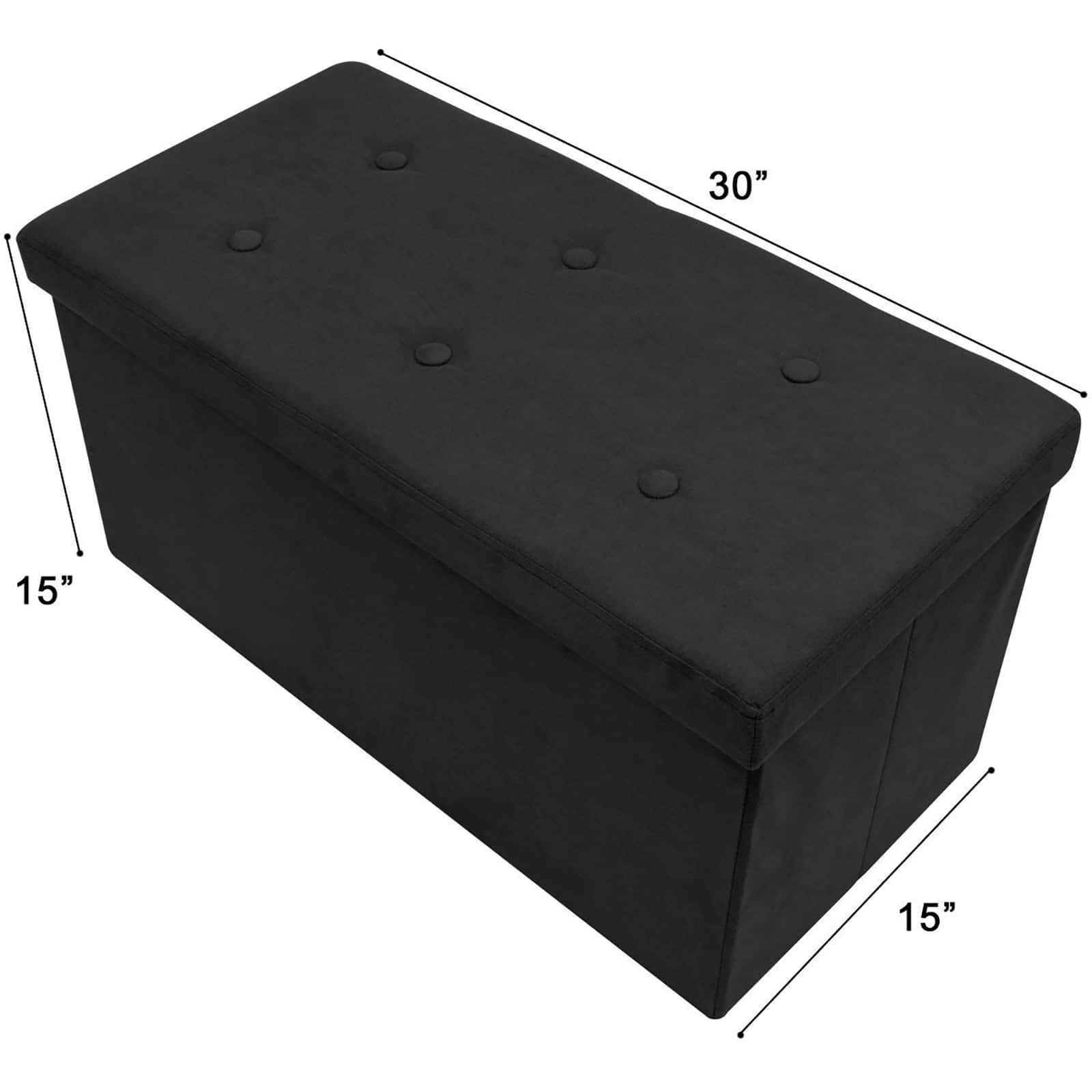 Sorbus 30&#x22; Faux Suede Storage Bench