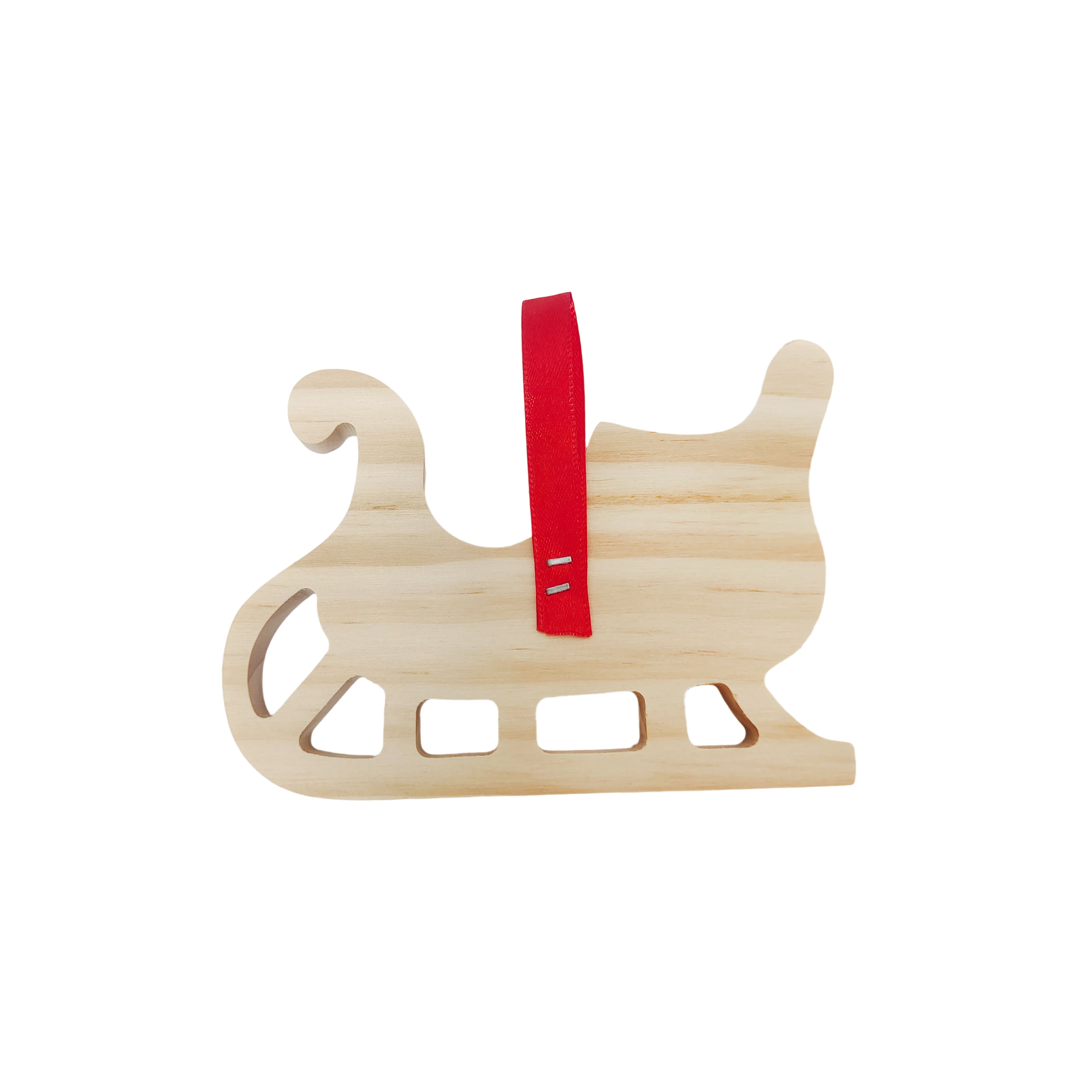 4.5&#x22; Sleigh DIY Pinewood Ornament by Ashland&#xAE;