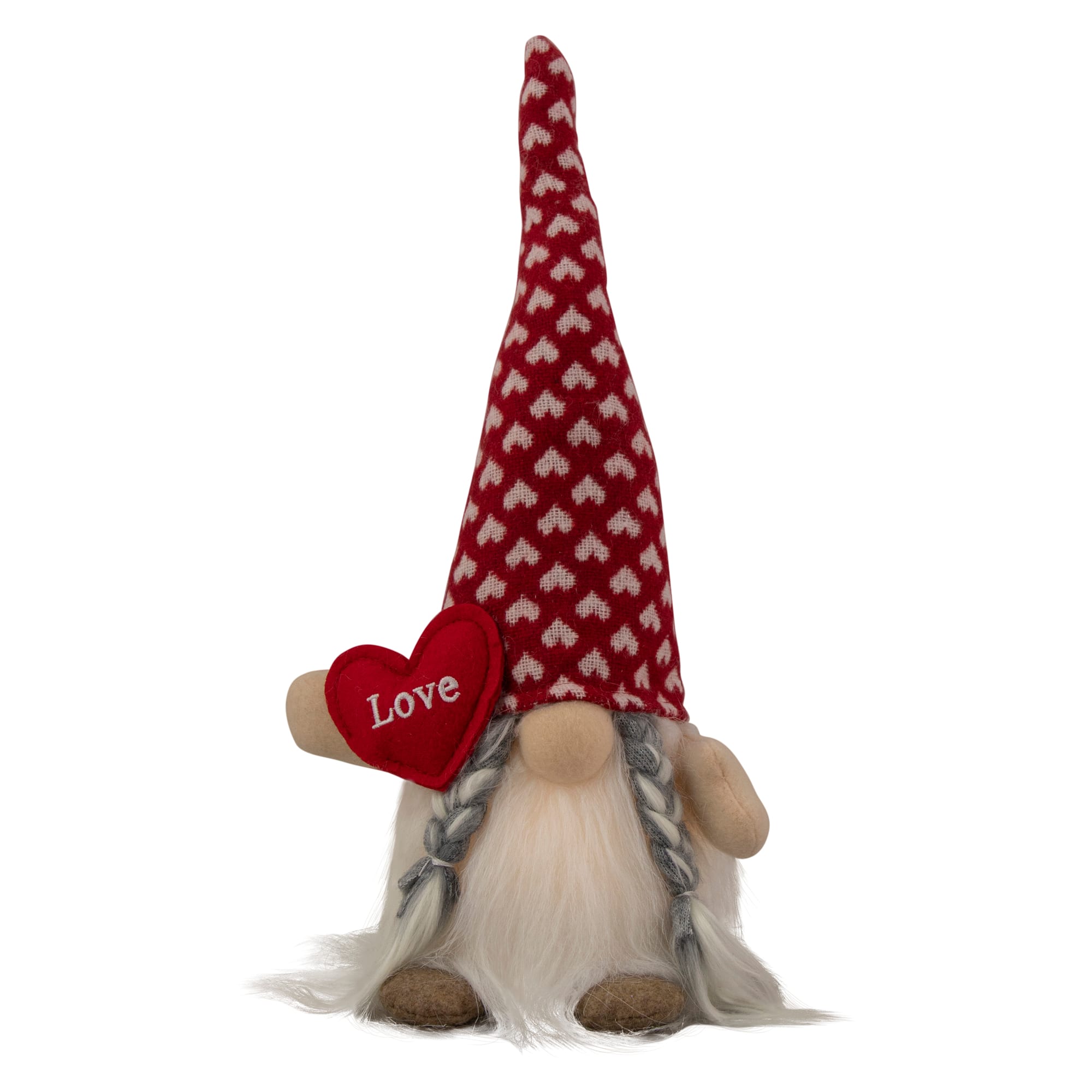 13&#x22; Lighted Girl Valentine&#x27;s Day Gnome With Love Heart