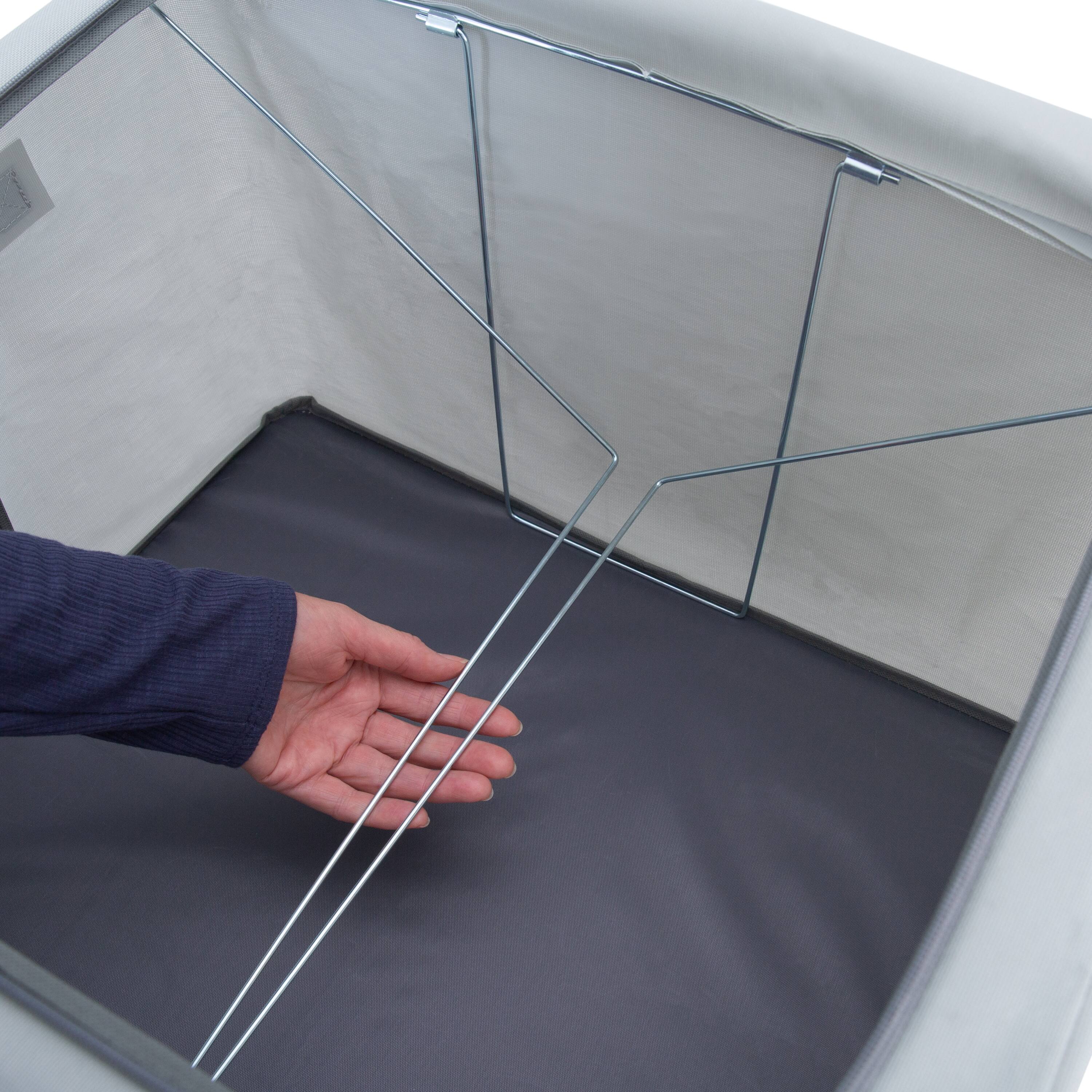 Simplify Gray Collapsible Storage Box with Handles