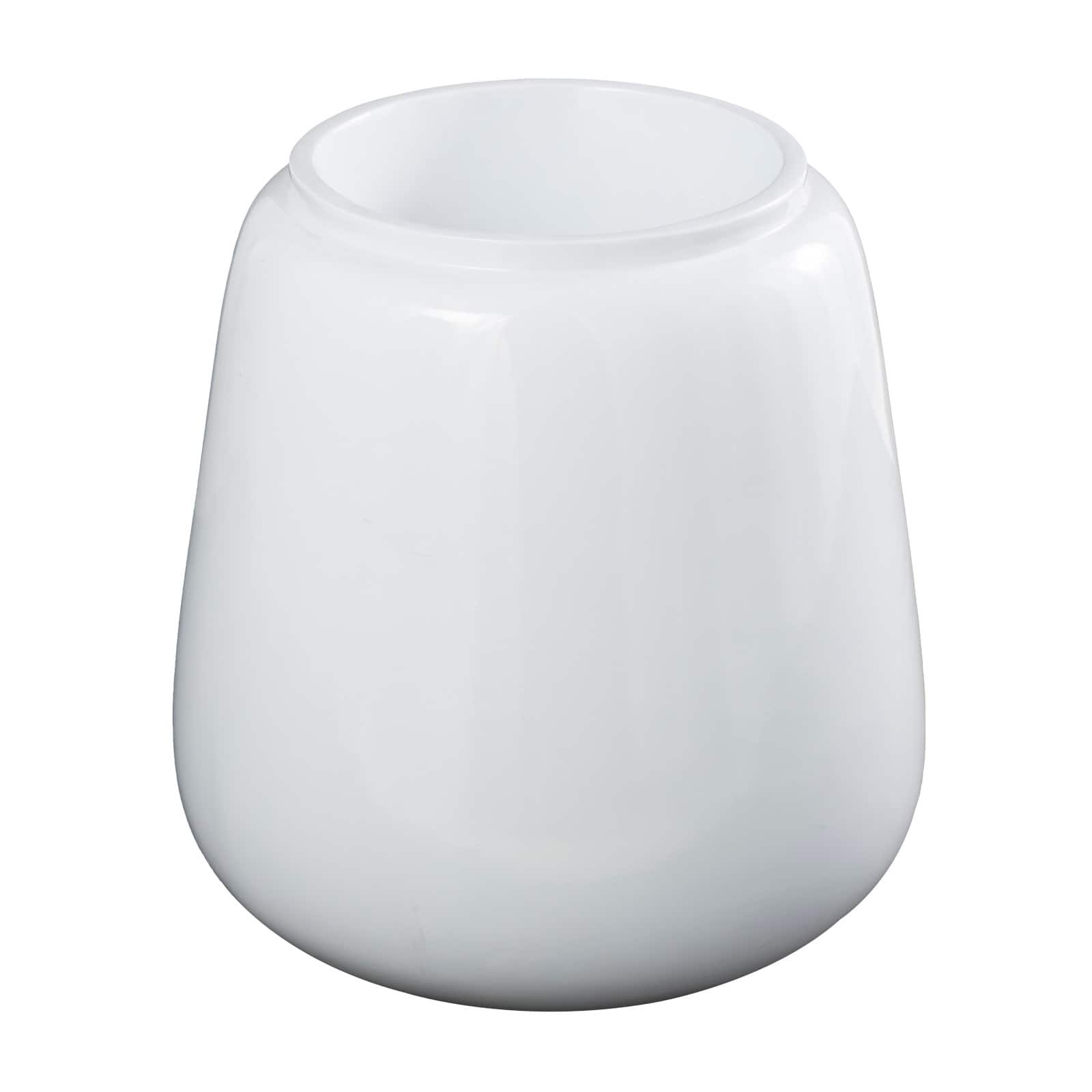 20&#x22; White Modern Wide Floor Vase