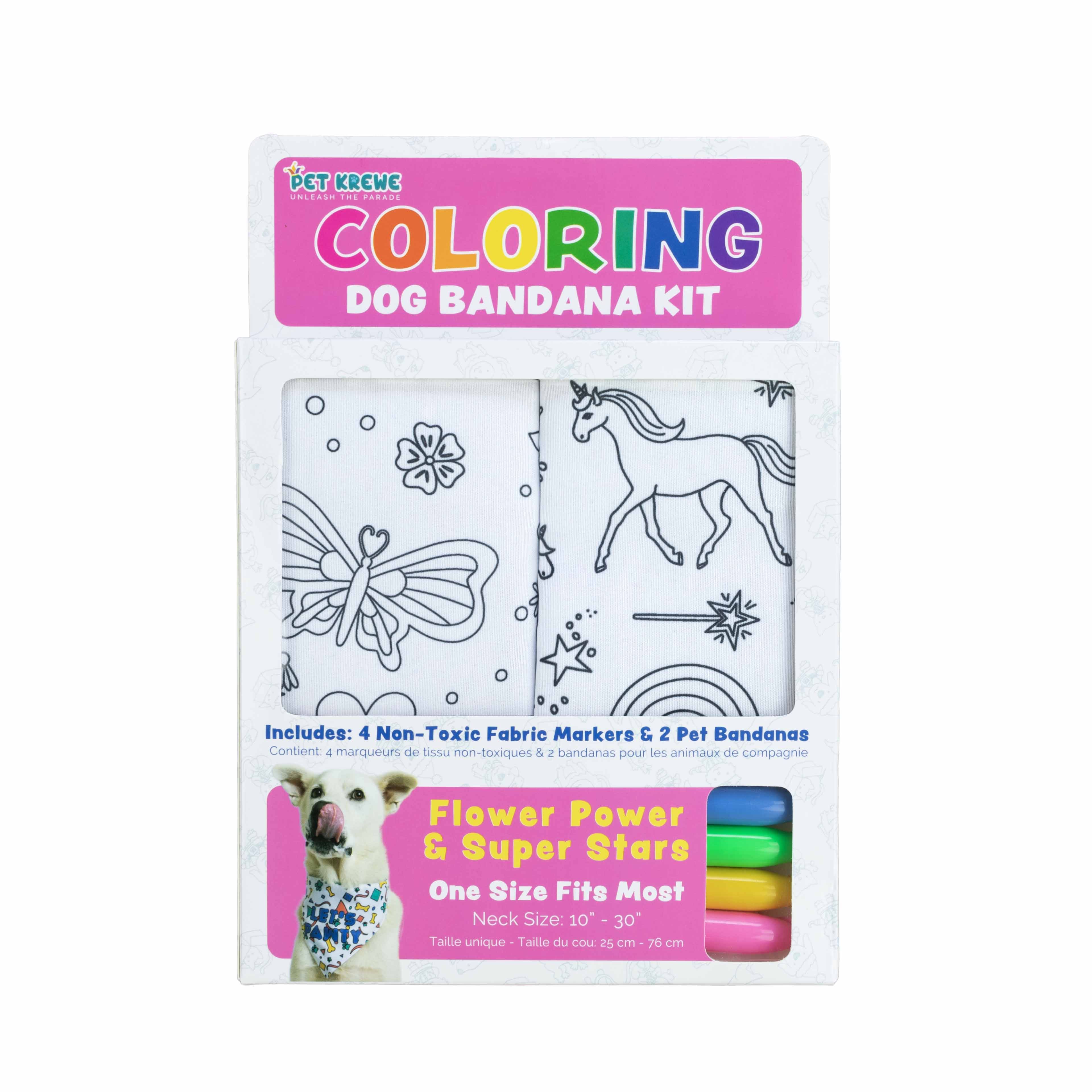 Assorted Pet Krewe Coloring Dog Bandana Kit