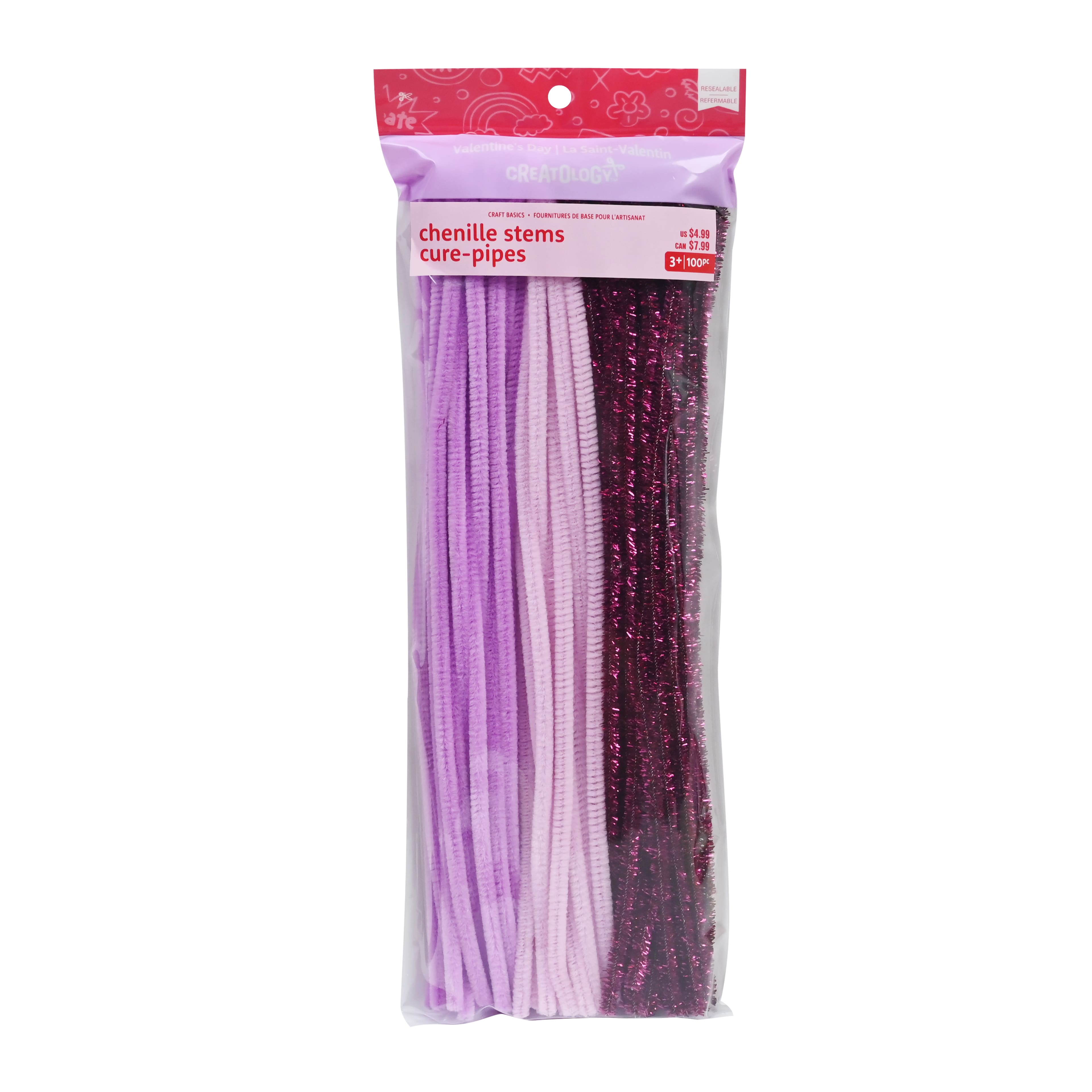 Pink, Hot Pink & Purple Chenille Stems by Creatology™