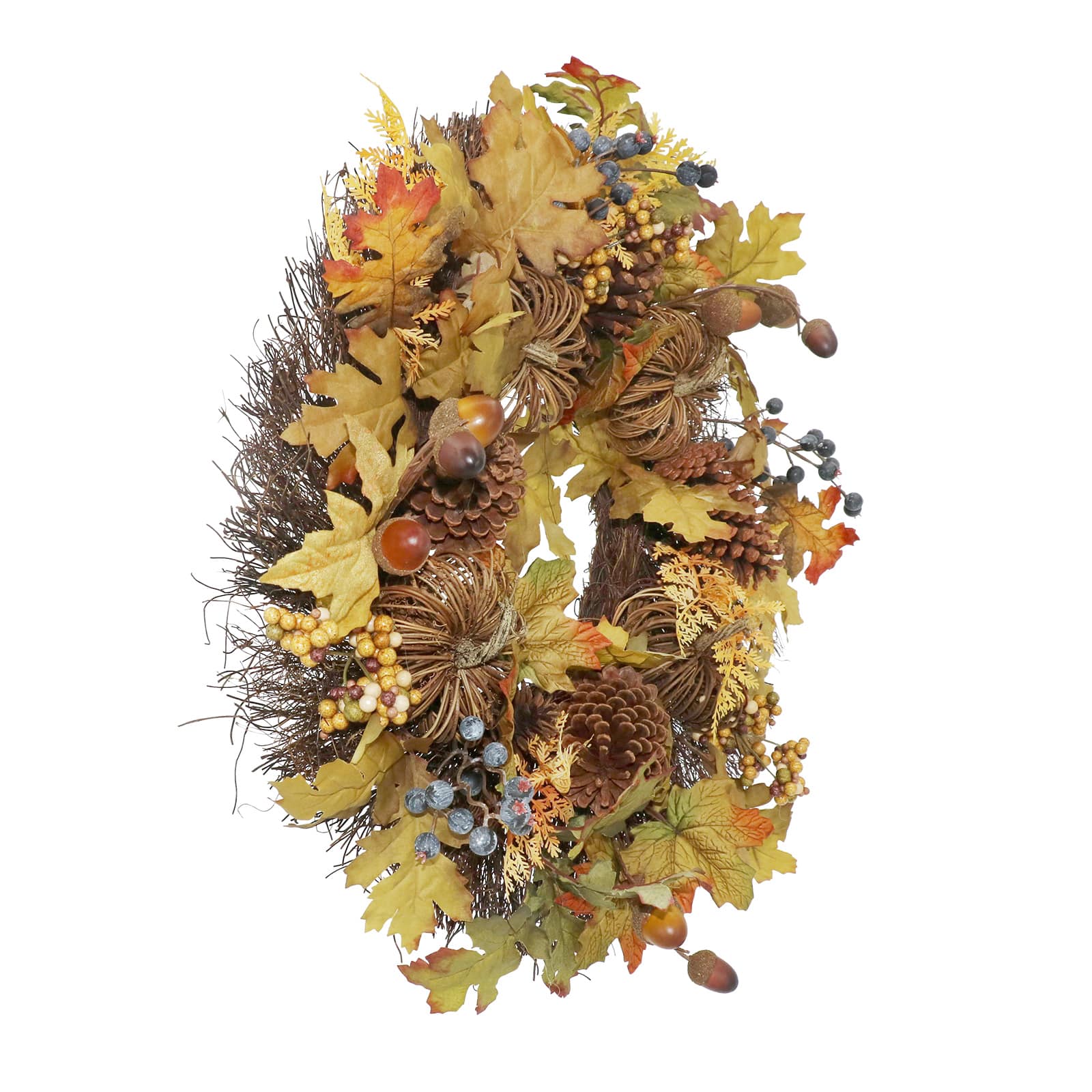 24&#x22; Mixed Leaves &#x26; Pumpkin Wreath by Ashland&#xAE;