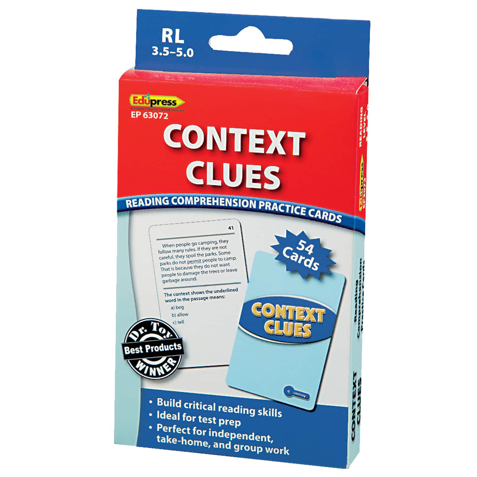 Edupress&#xAE; Context Clues Practice Cards, Levels 3.5-5.0
