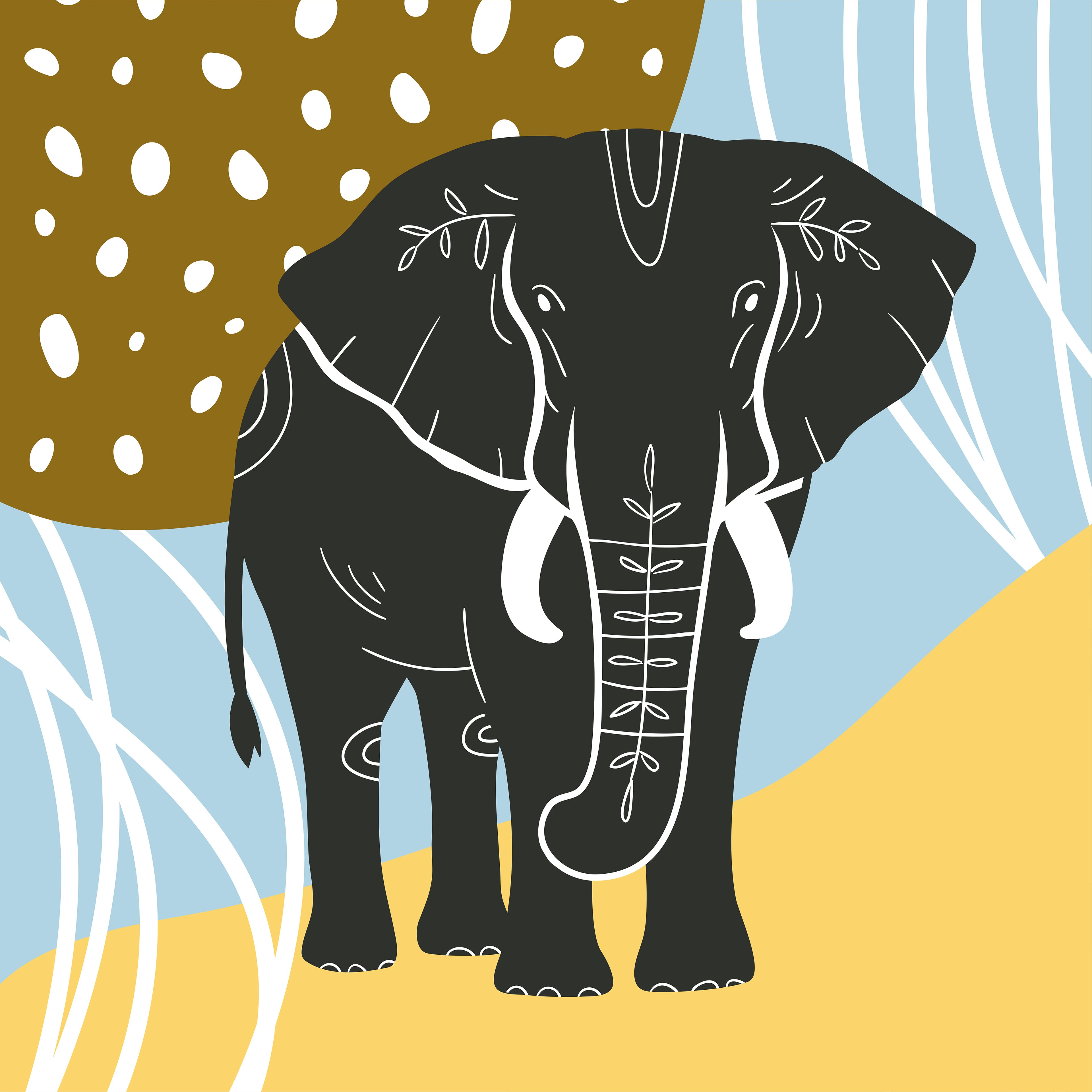 Trousse de peinture sur toile sur le thème des animaux sauvages de 10,1 cm x 10,1 cm