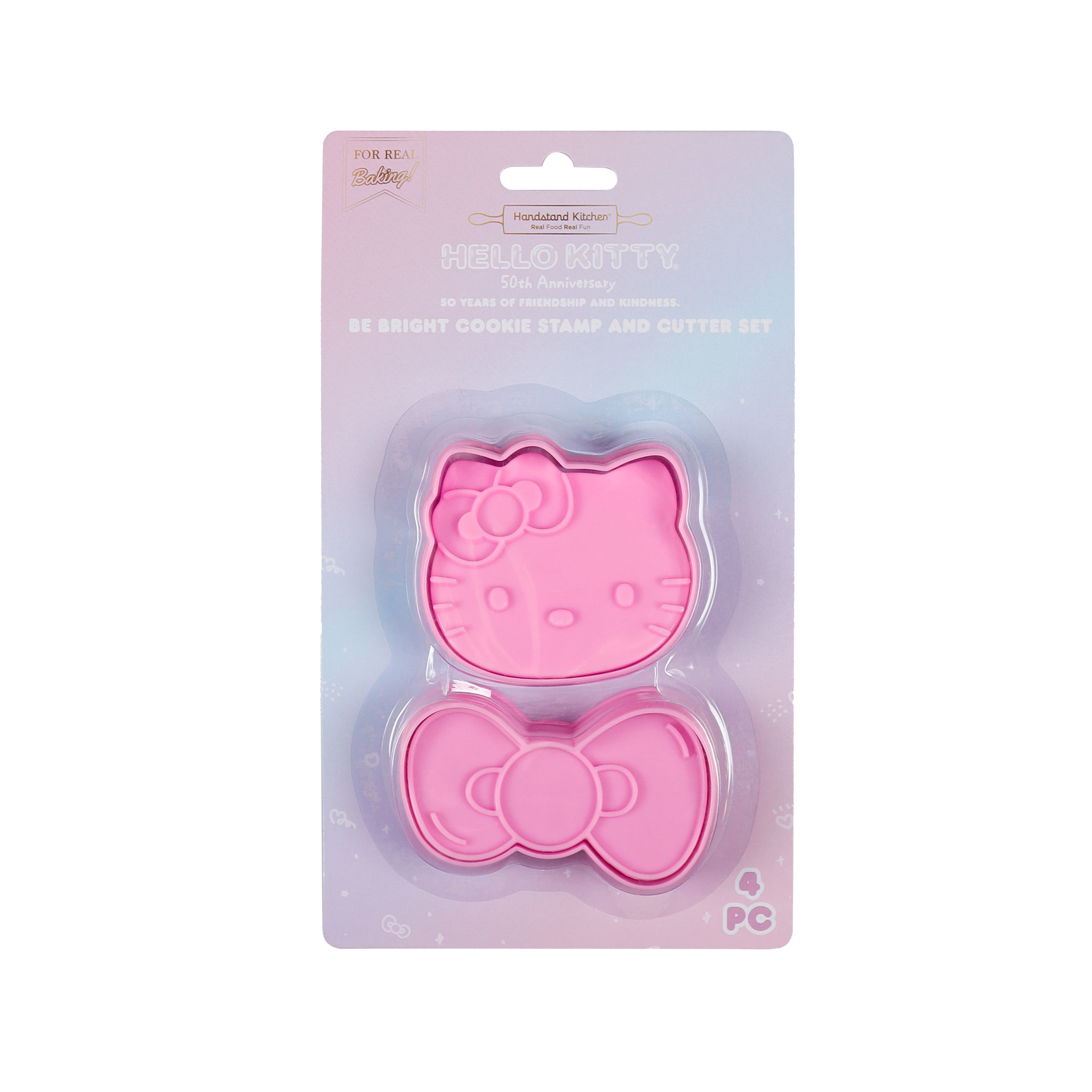 Handstand Kitchen Hello Kitty&#xAE; 50th Anniversary Cookie Stamp &#x26; Cutter Set