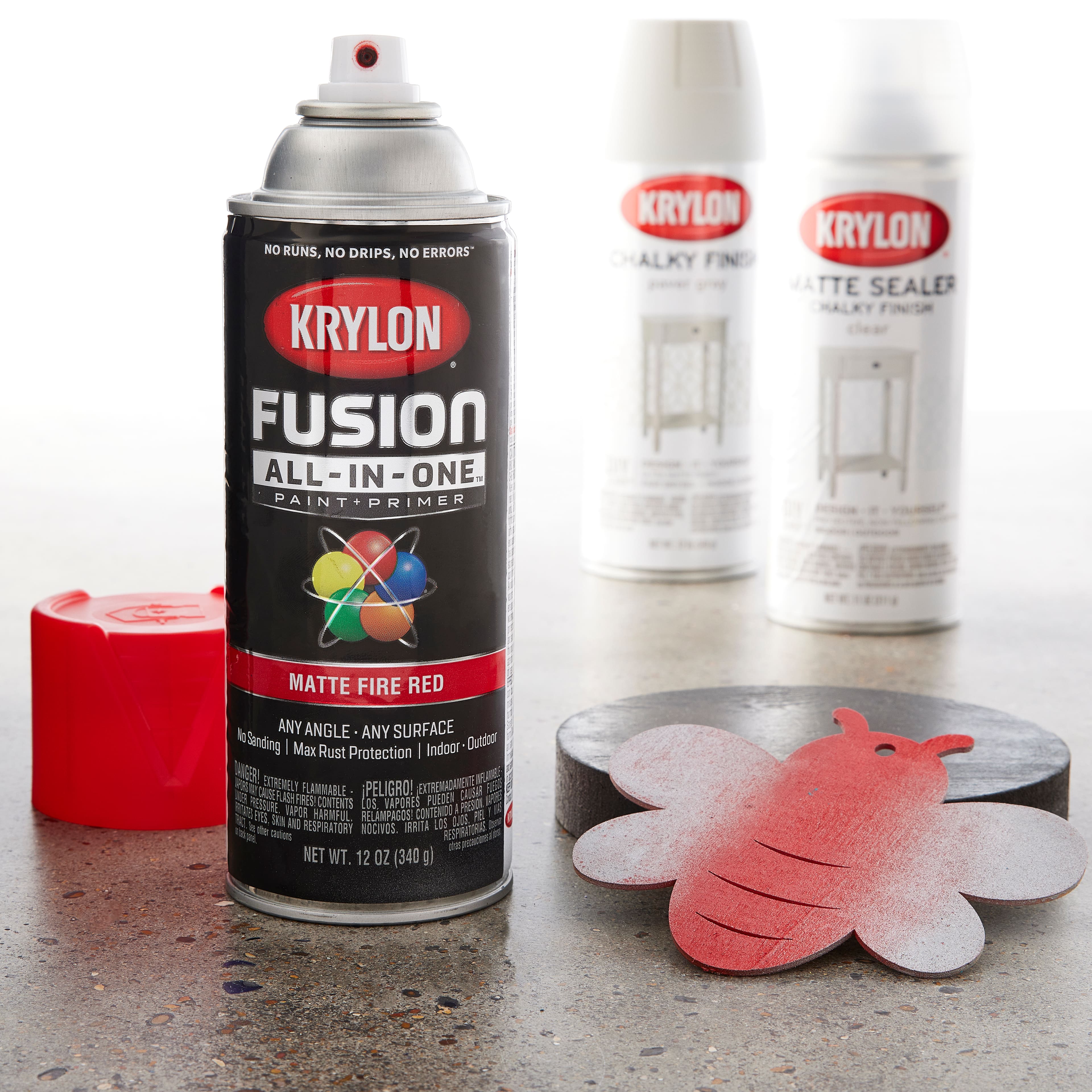 KRYLON 2754 MATTE BLACK All-In-One Fusion Paint & Primer - No-Peel - 1 –  Heintz Sales