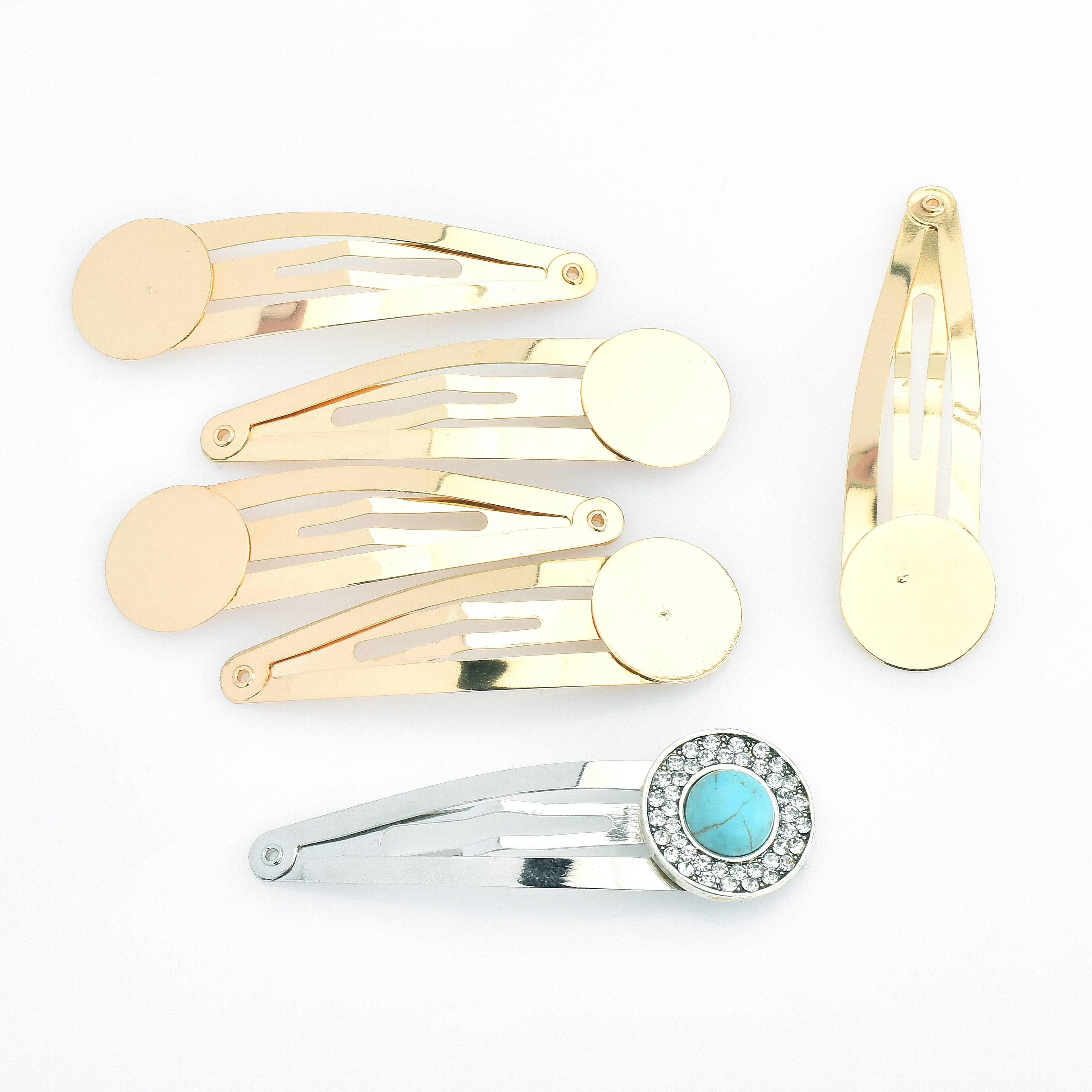 Contour Clips with 18mm Circle Blanks, 10ct. by Bead Landing&#x2122;