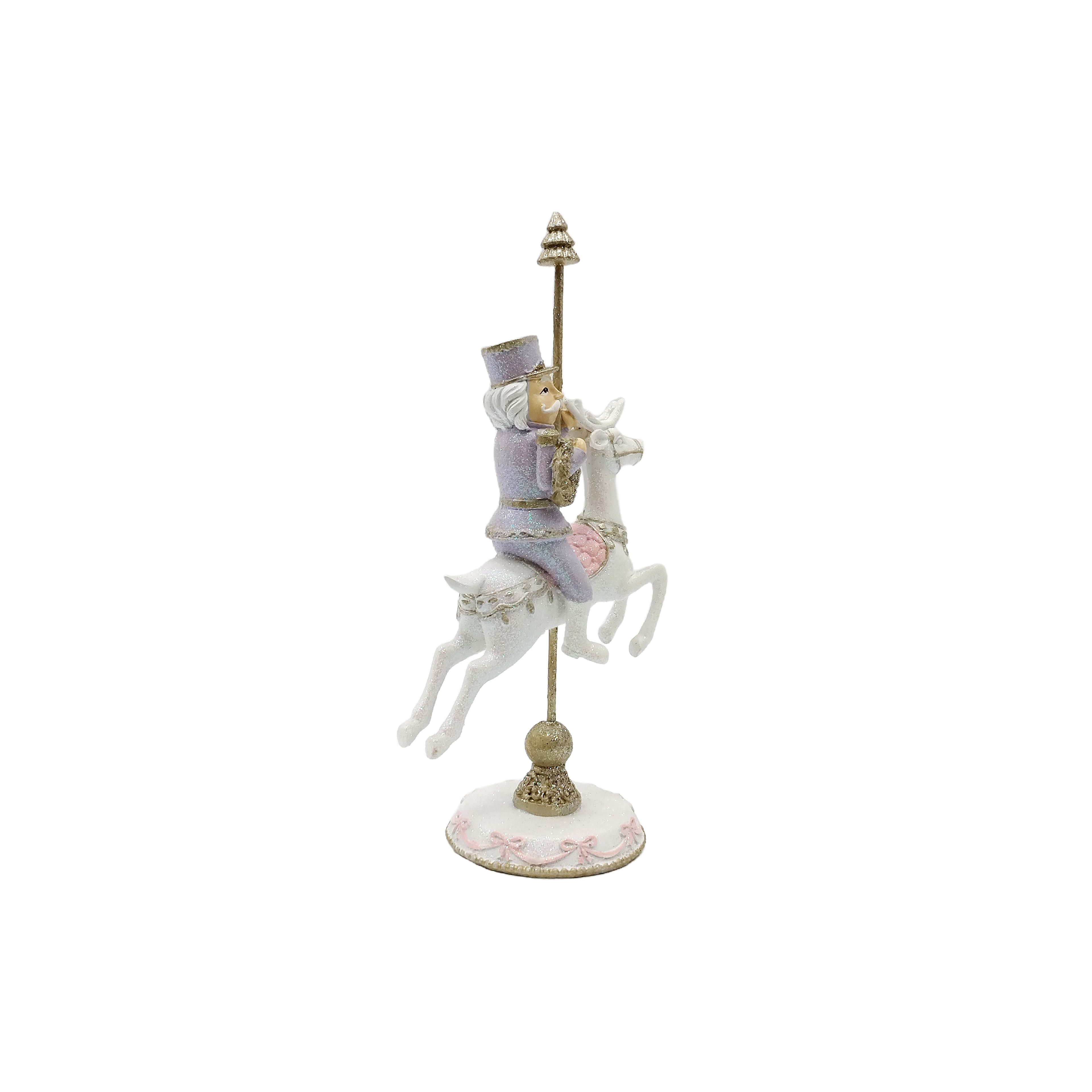 12&#x22; Lavender &#x26; Gold Carousel Soldier Tabletop D&#xE9;cor by Ashland&#xAE;