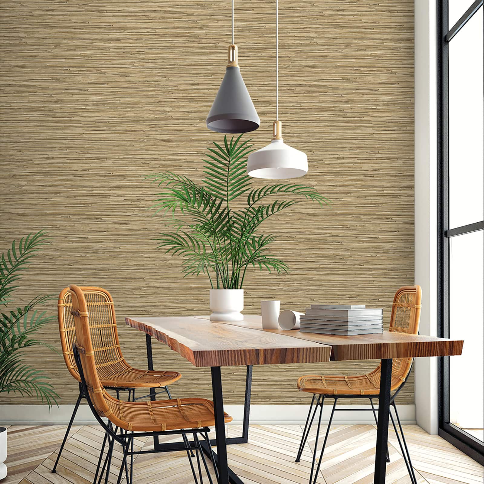Surface Style Tiki Texture Peel &#x26; Stick Wallpaper