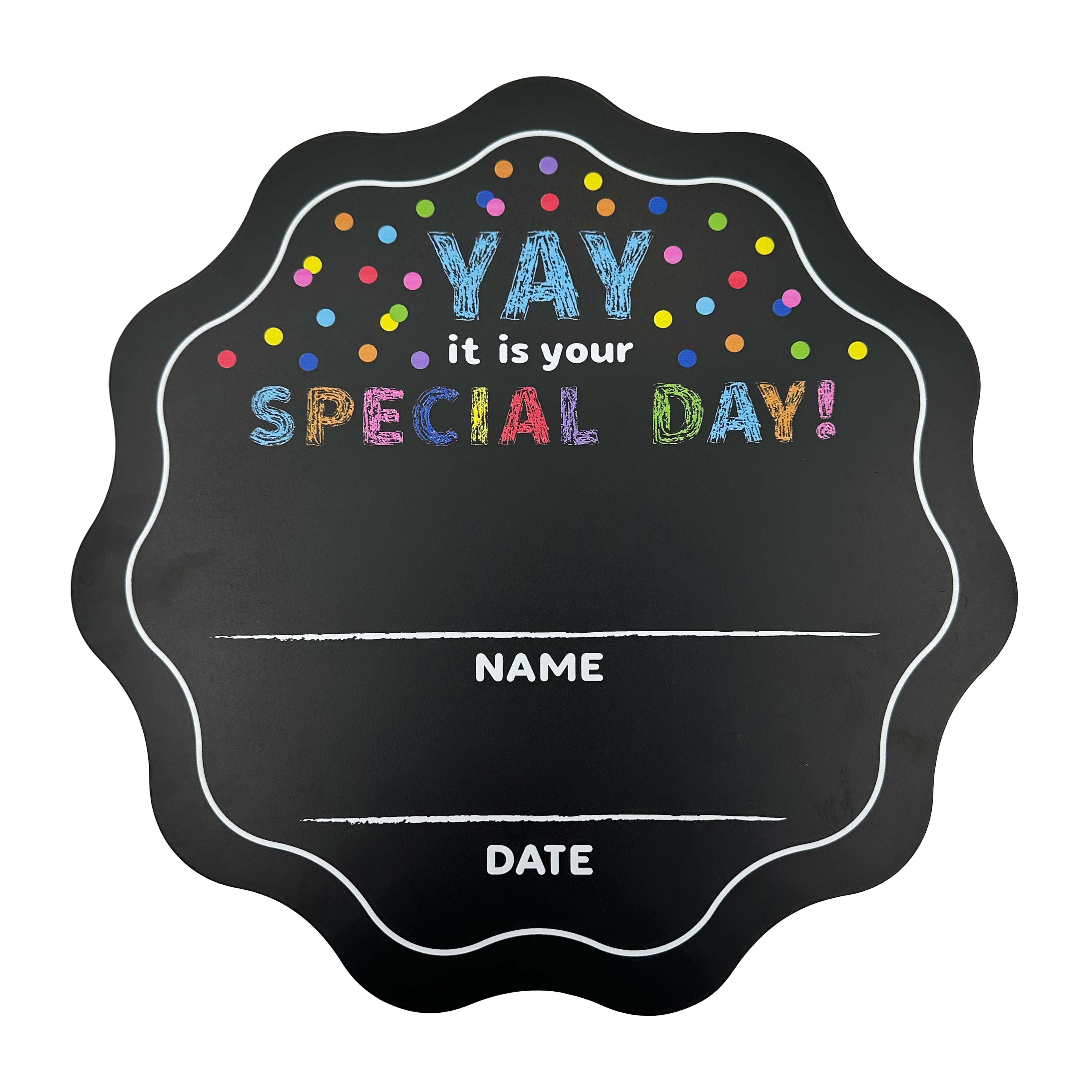 Black Double-Sided Special Day &#x26; Birthday Chalkboard by B2C&#x2122;