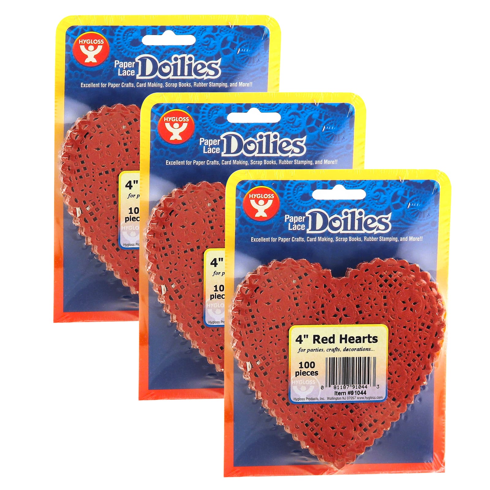 Doilies 4 Red Heart 100/pk - Hygloss