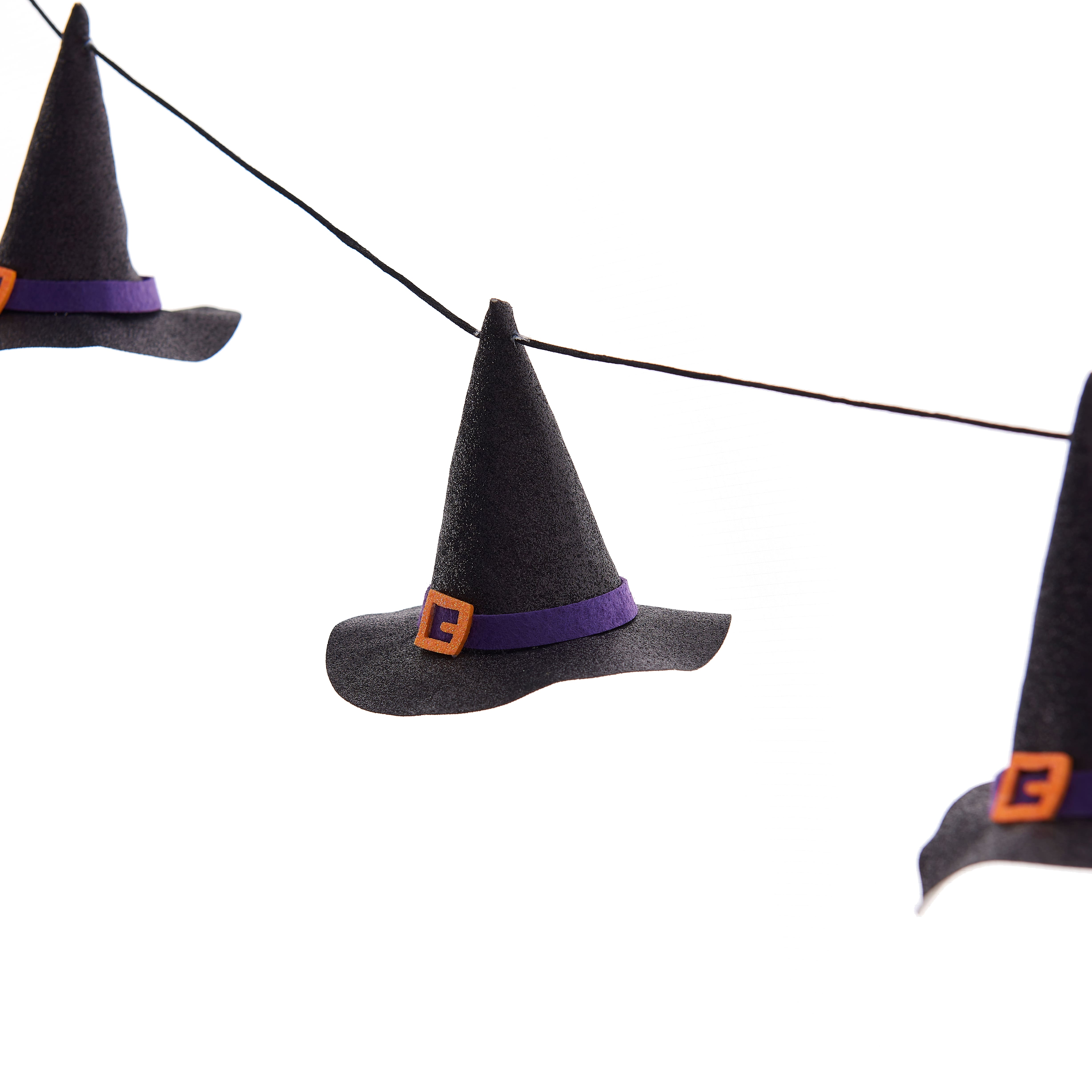 6ft. Black &#x26; Orange Witch Hat Garland by Ashland&#xAE;
