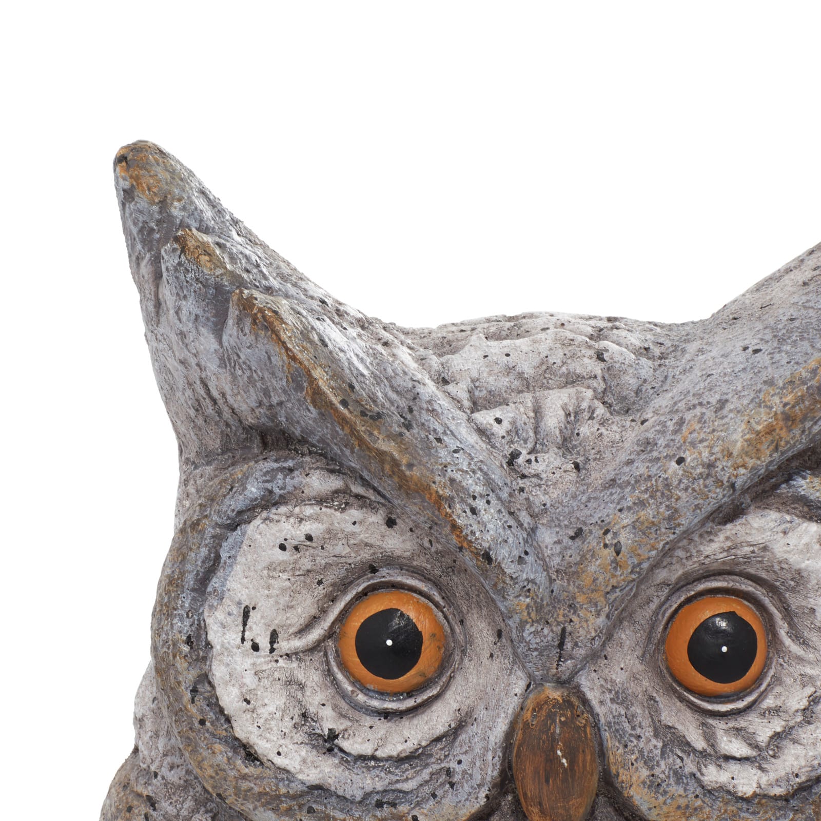 17&#x22; Gray Stone Country Owl Garden Sculpture