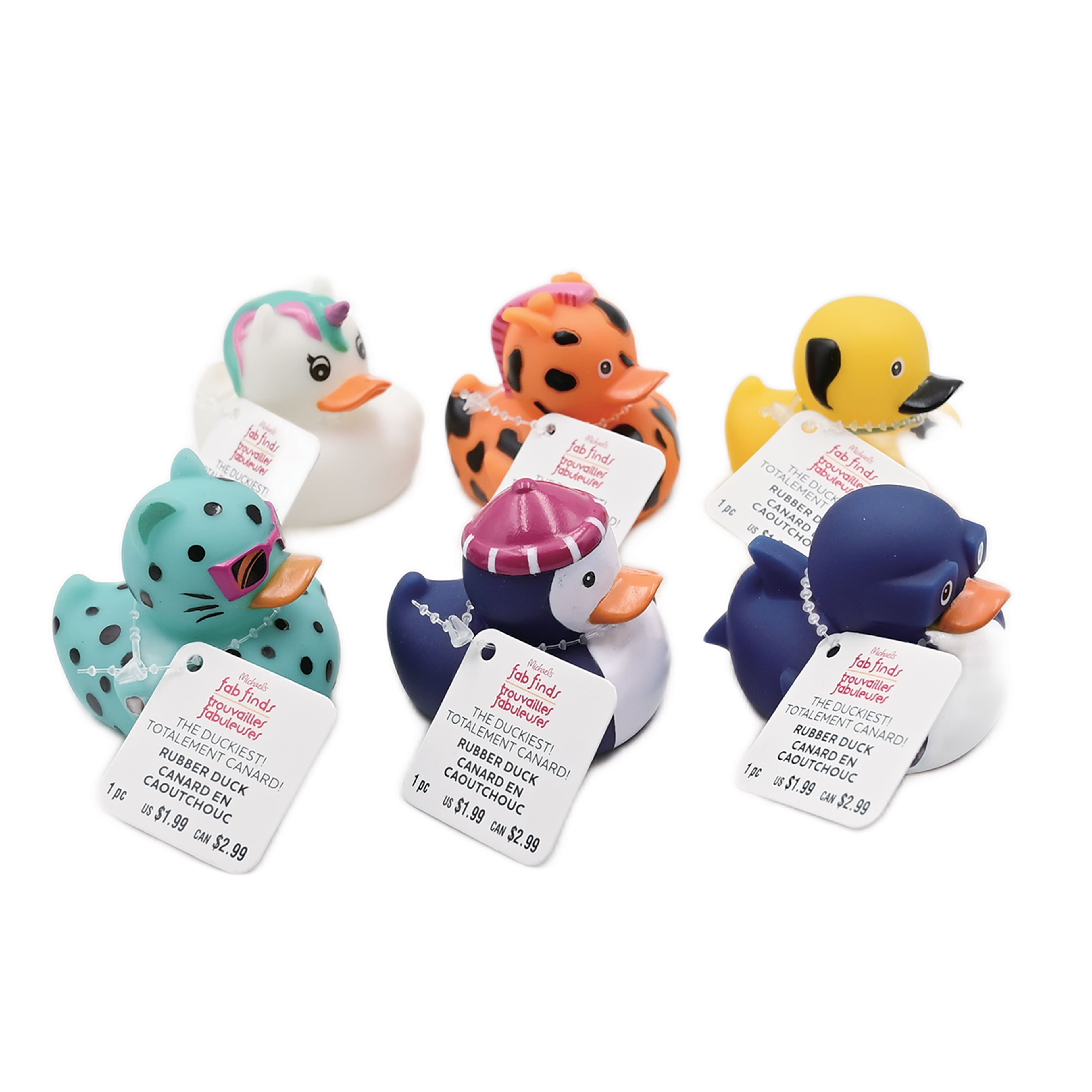 Assorted 2&#x22; Animal Rubber Duck, 1pc. by Fab Finds