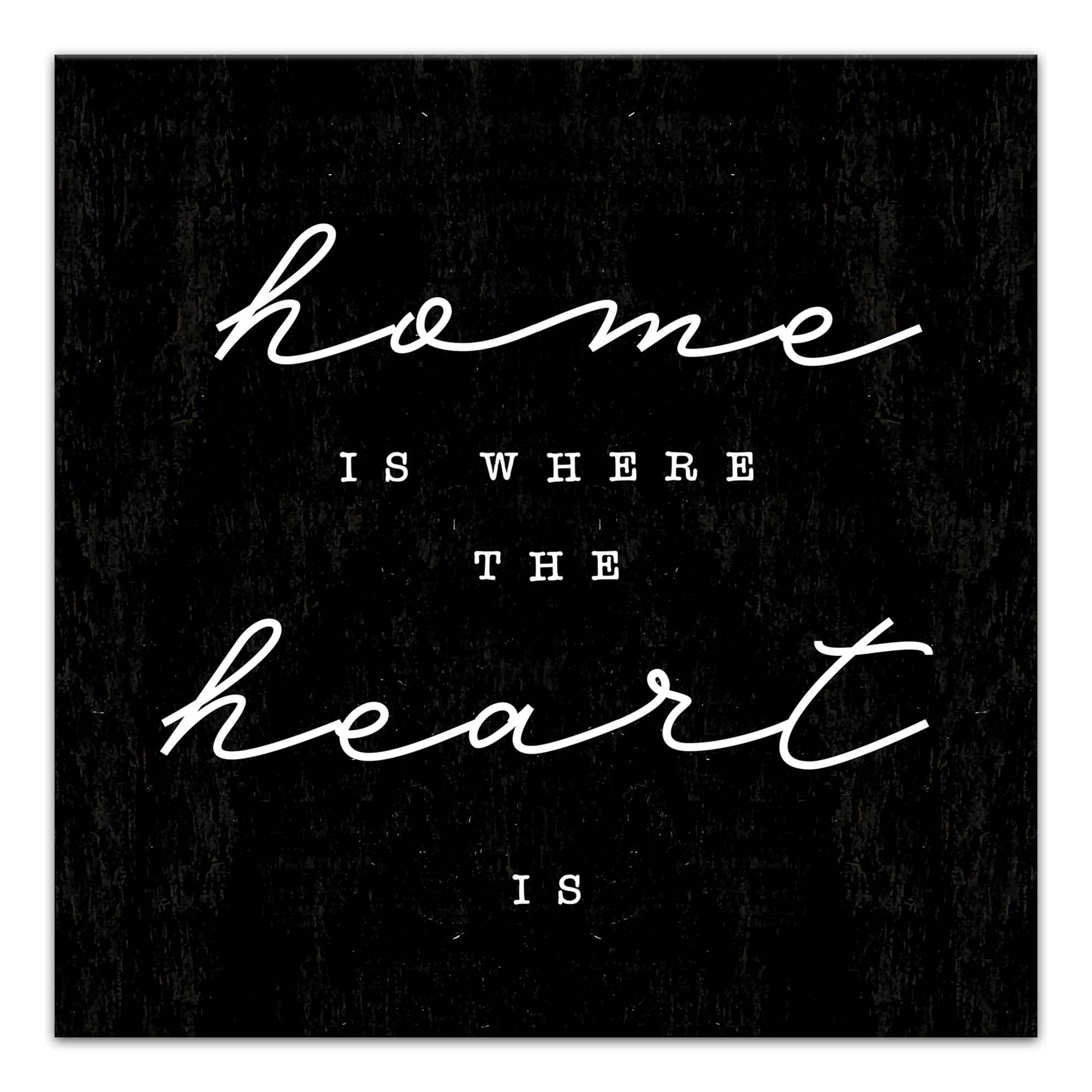 Home Is Where The Heart Is 12" x 12" Canvas Wall Art