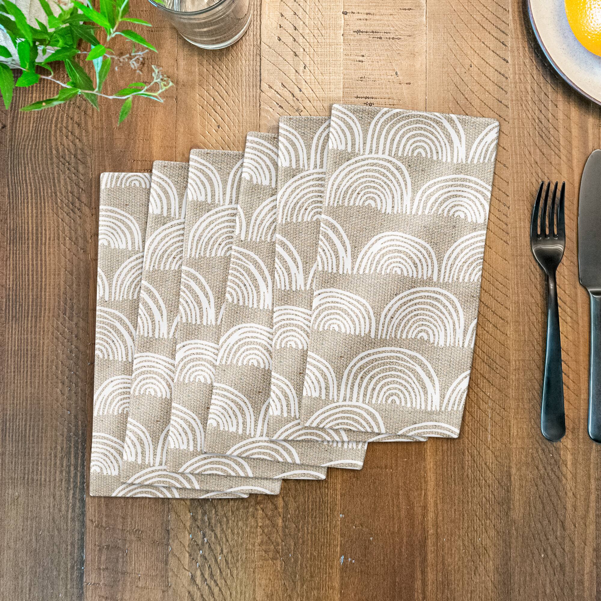 Half Moon Pattern 10" x 10" Cotton Twill Napkin