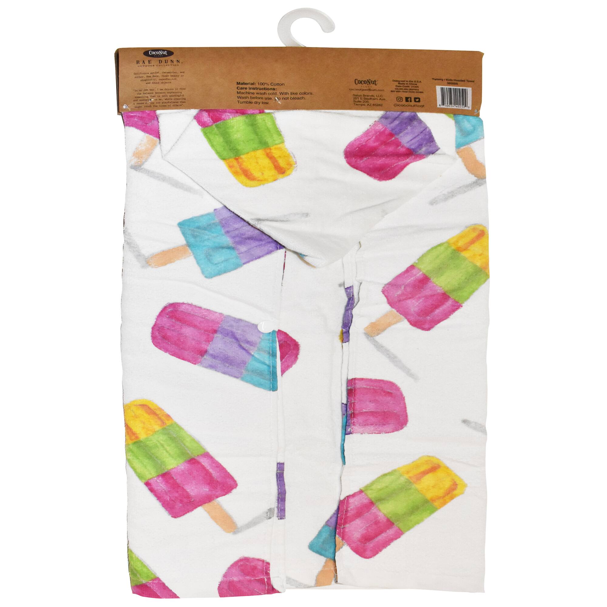 Rae Dunn Yummy Popsicle Kids Hooded Towel &#x26; Beach Ball Set