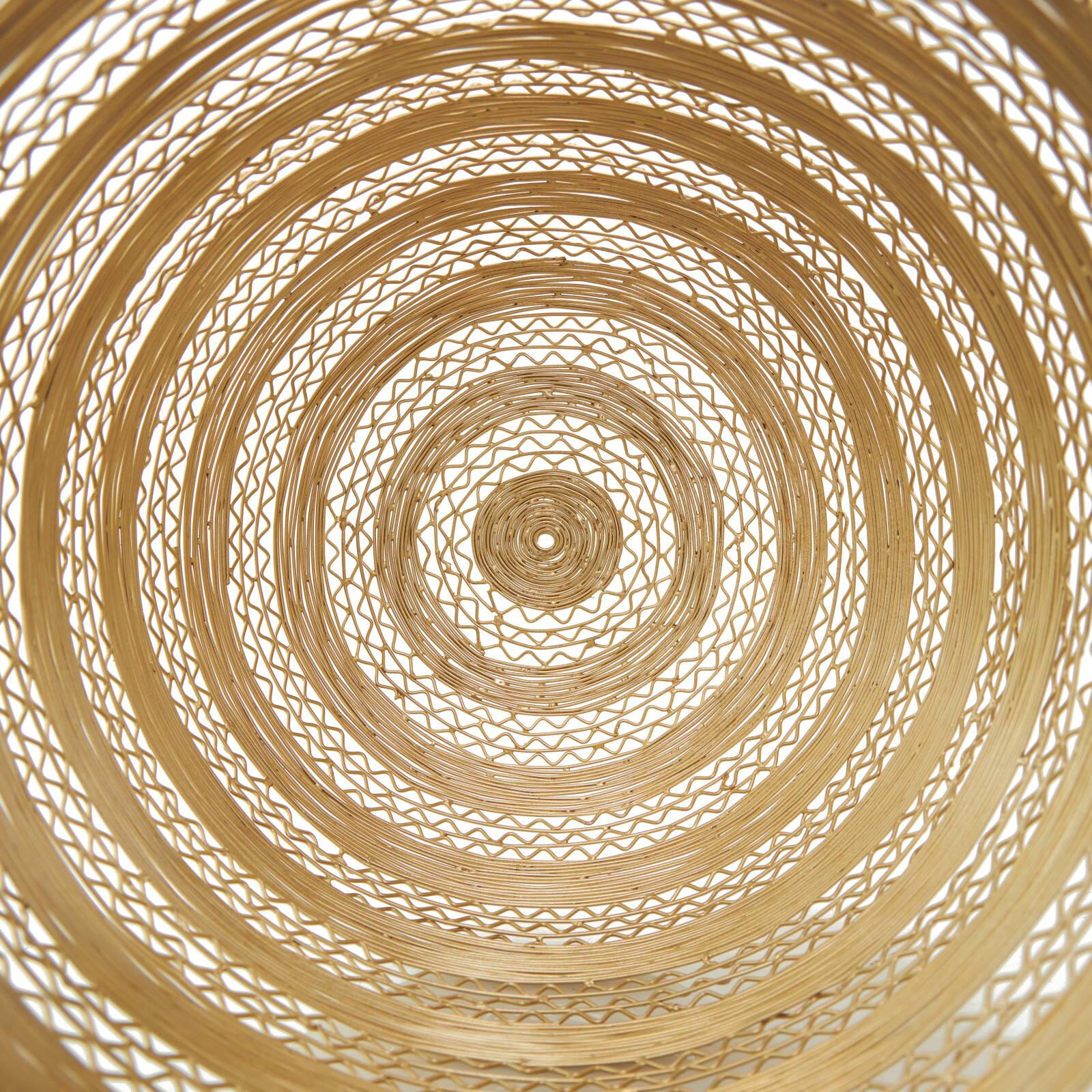 Gold Metal Open Frame Wire Storage Basket Set