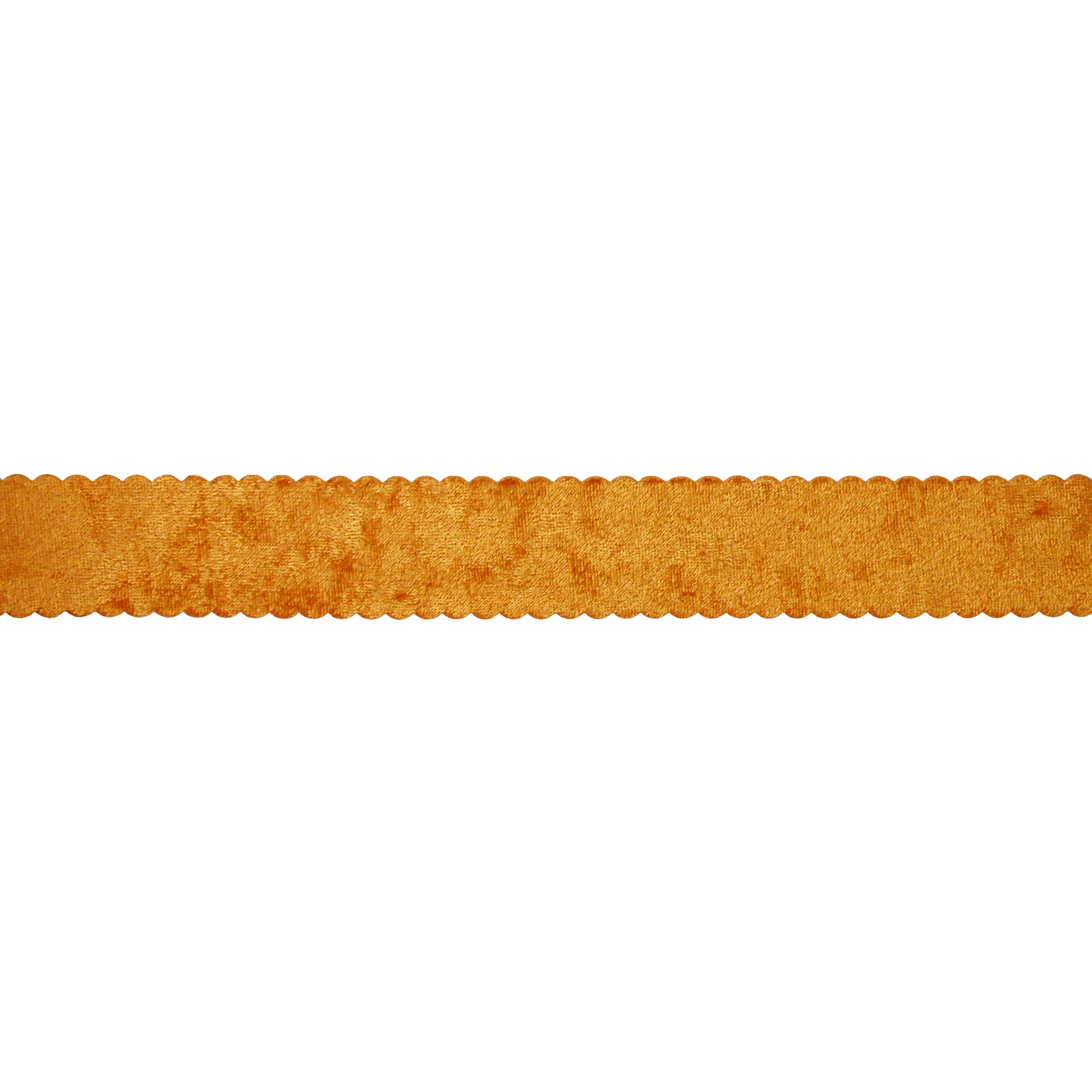 1.5&#x22; x 10yd. Orange Wavy Edge Velvet Ribbon by Celebrate It&#xAE;