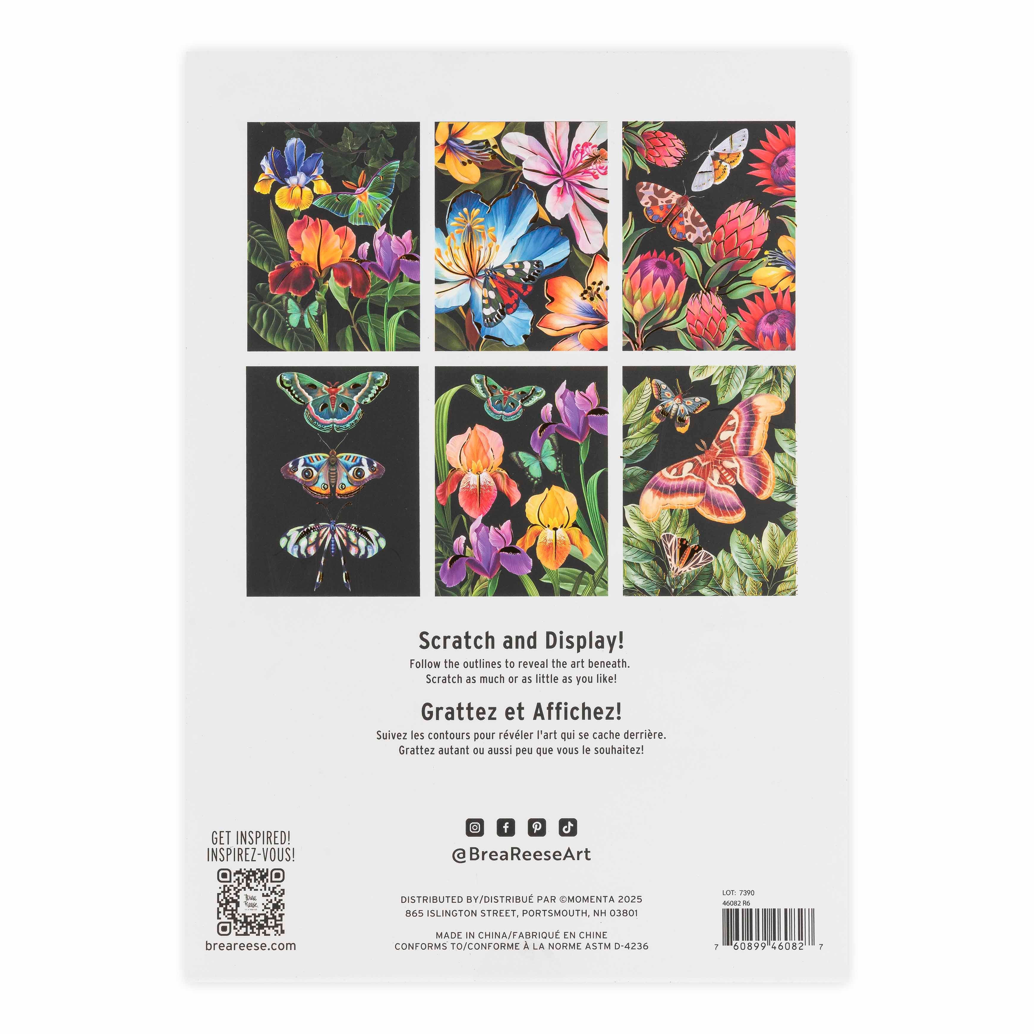 Brea Reese&#x2122; 9&#x22; x 12&#x22; Summer Nightlife Scratch Art Paper Pad