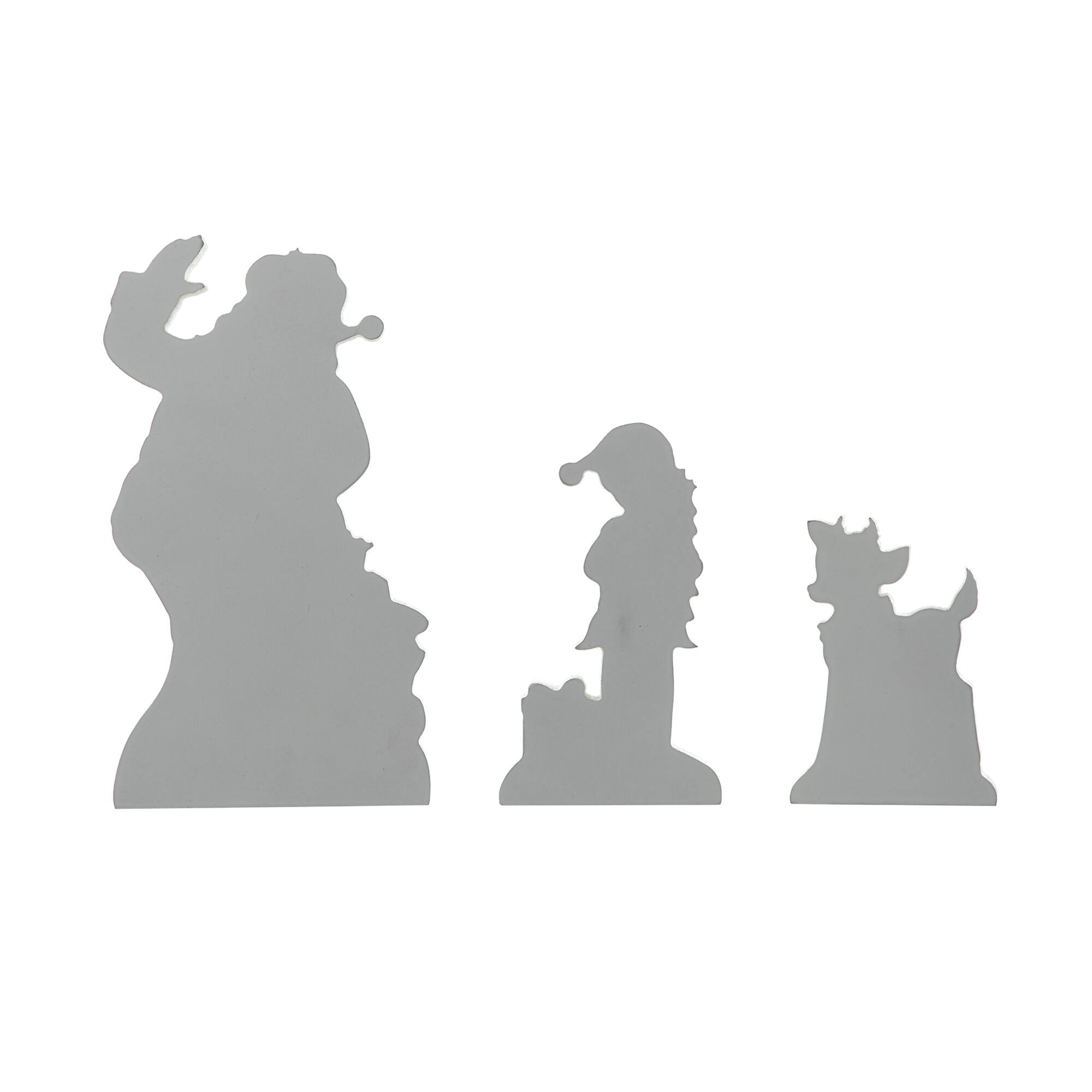 Glitzhome&#xAE; Wooden Christmas Santa, Elf &#x26; Reindeer Table D&#xE9;cor Set