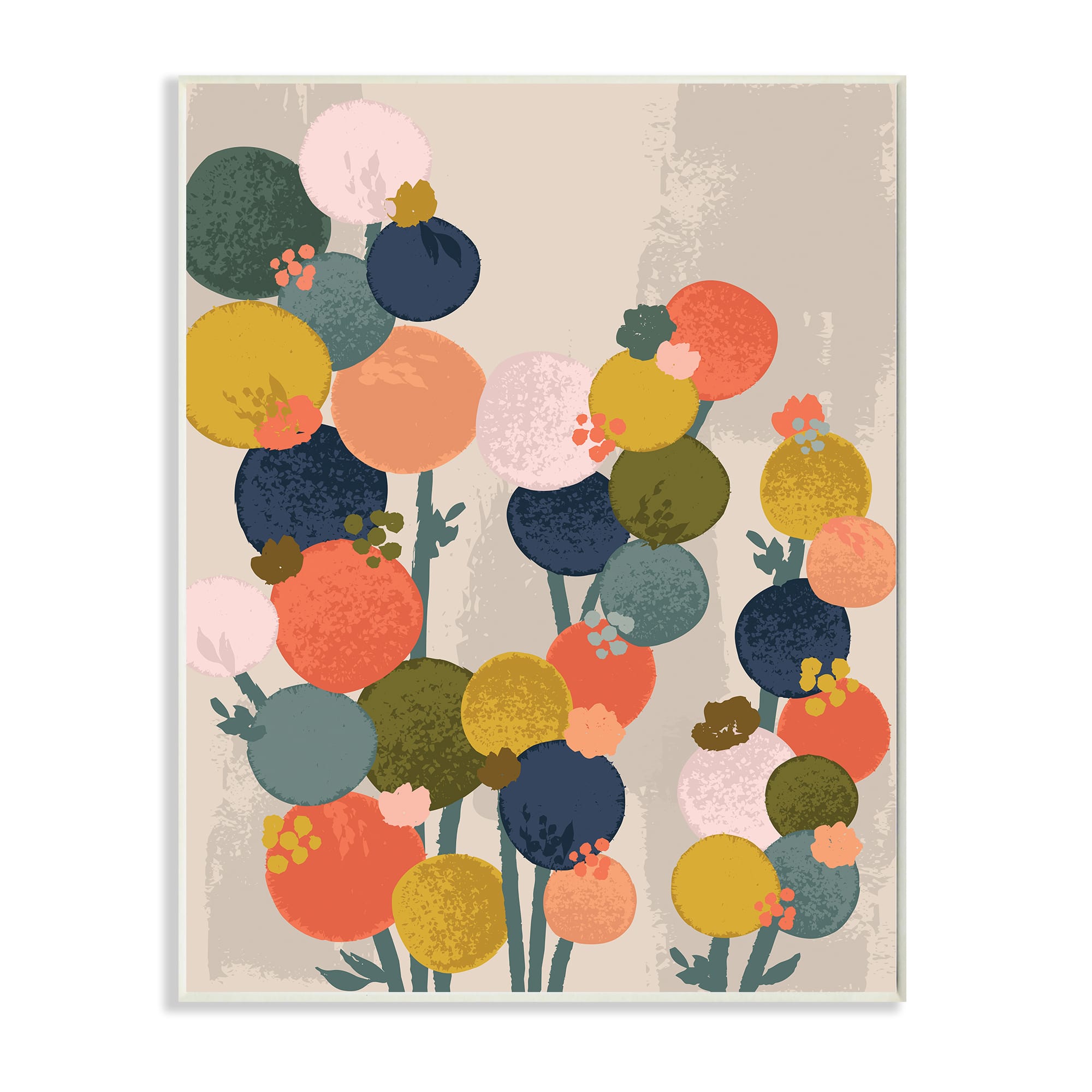 Stupell Industries Organic Shape Flowers Wall Plaque