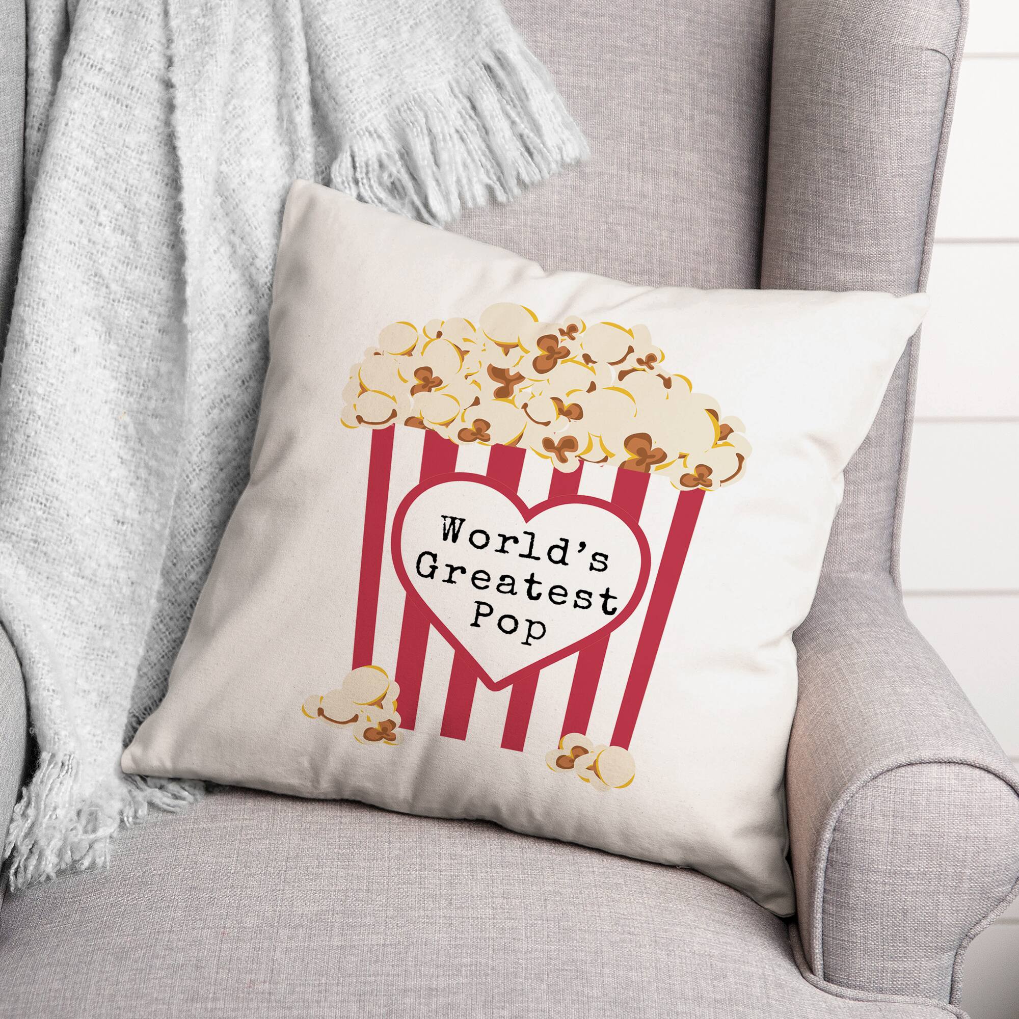 World&#x27;s Greatest Pop Indoor/Outdoor Pillow