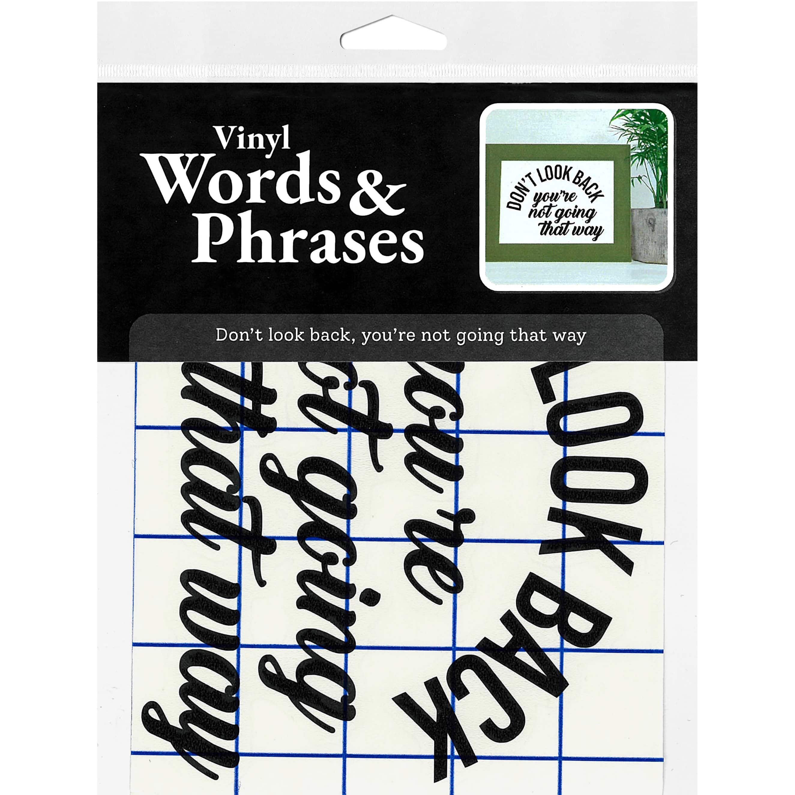 Leisure Arts® Vinyl Don't Look Back Black Wall Decal