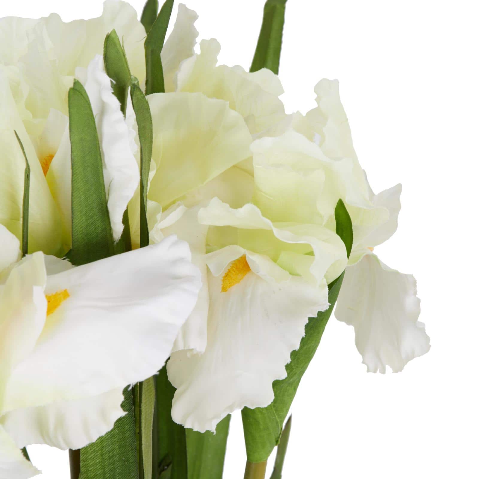 35" White Iris Artificial Flower Stem, 8ct.
