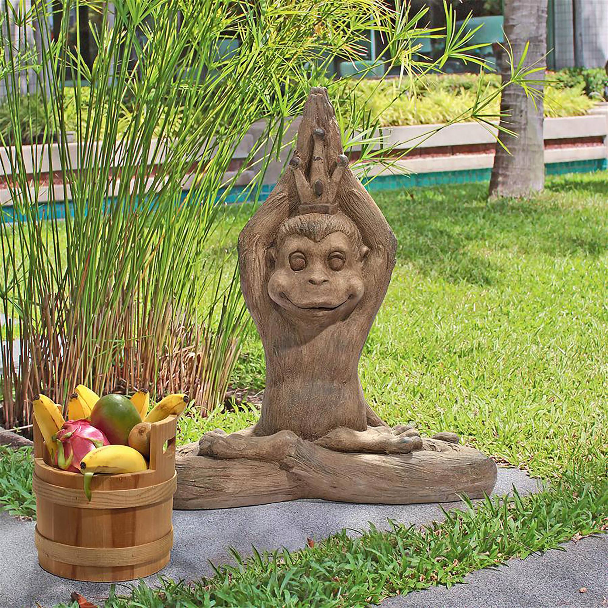 Design Toscano 23.5" Monkey Mantra Zen Animal Statue
