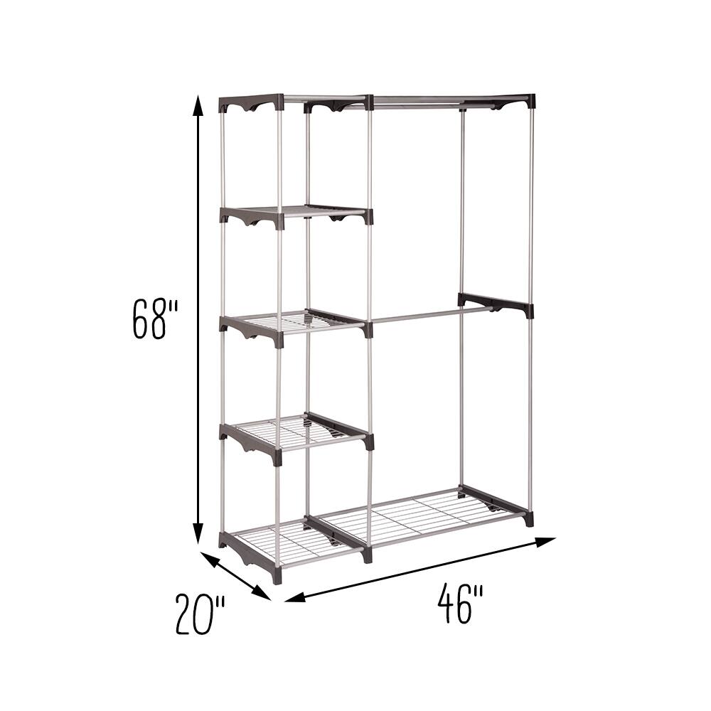 Honey Can Do Double Rod Freestanding Closet