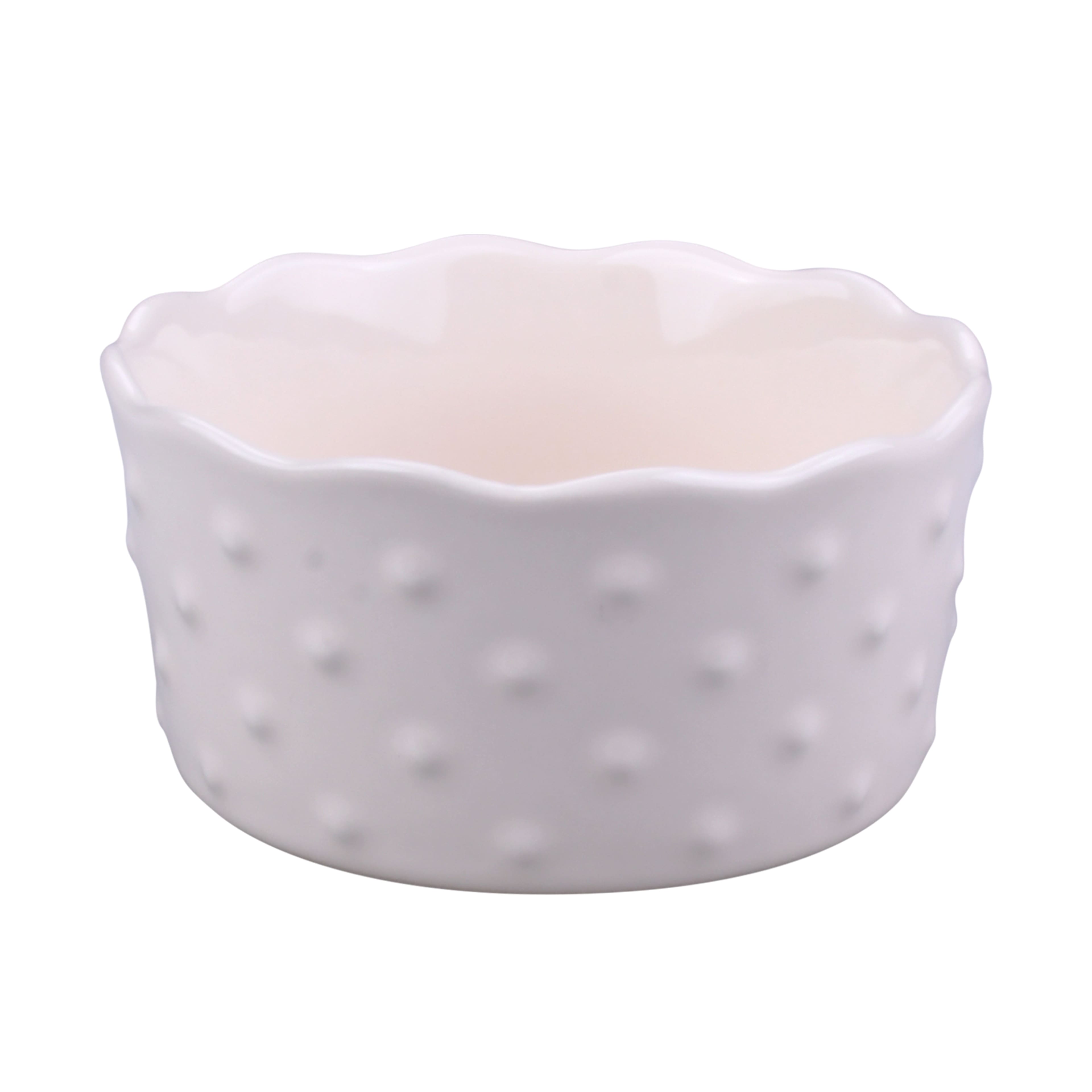 4&#x22; White Hobnail Ramekin by Makery&#x2122;