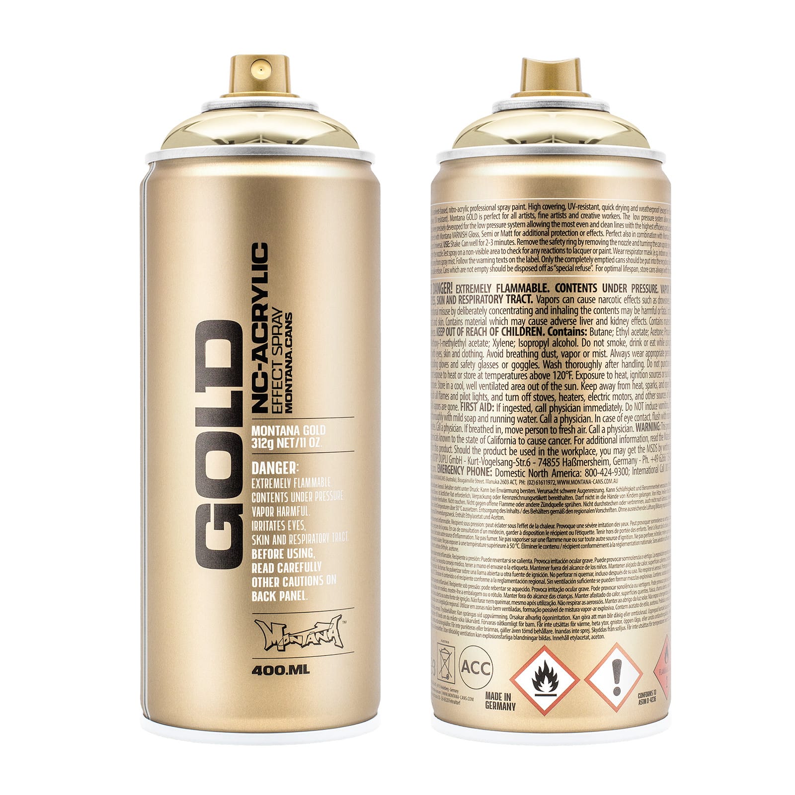 Montana&#x2122; Gold Acrylic Professional Spray Paint