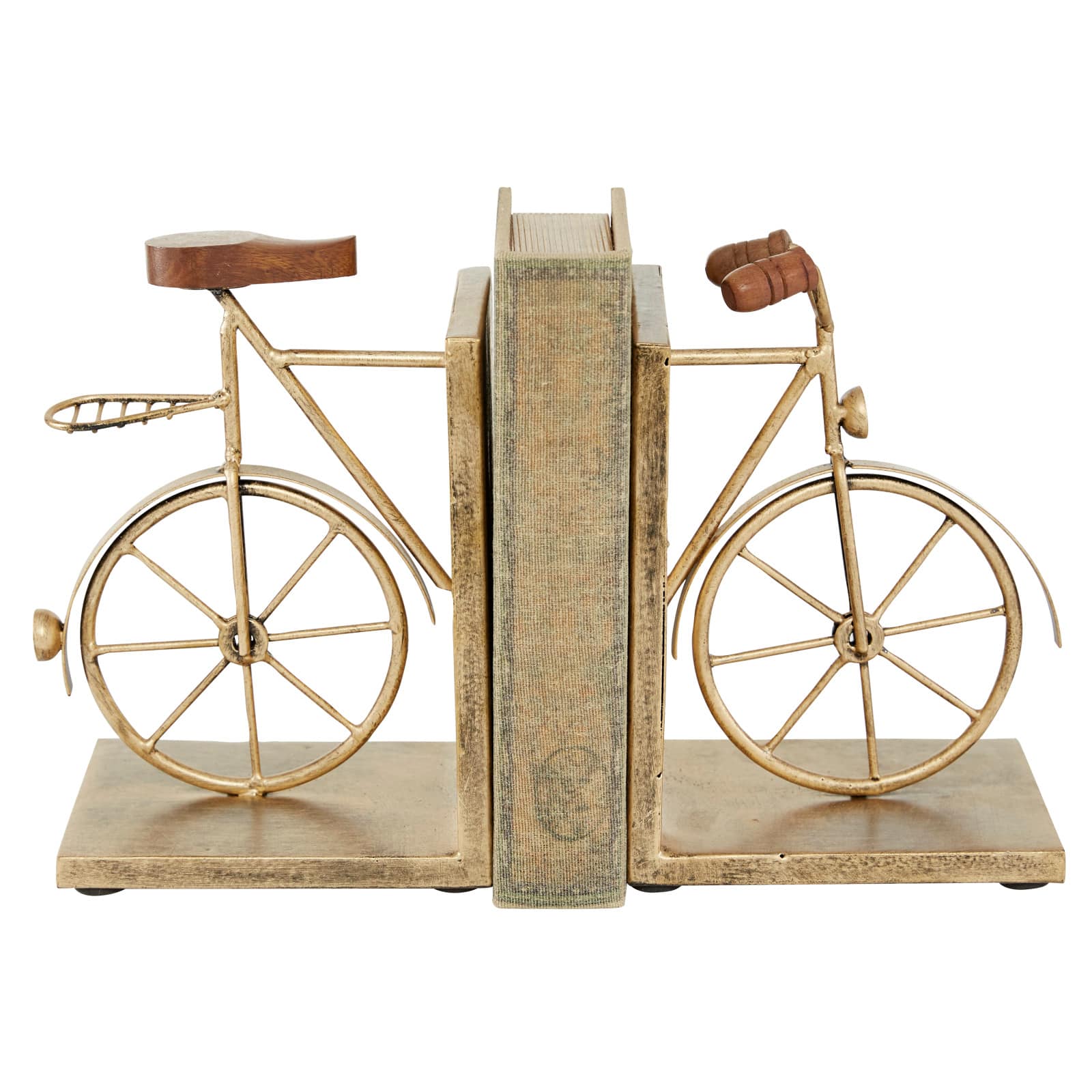9&#x22; Contemporary Bicycle Iron Bookend Set