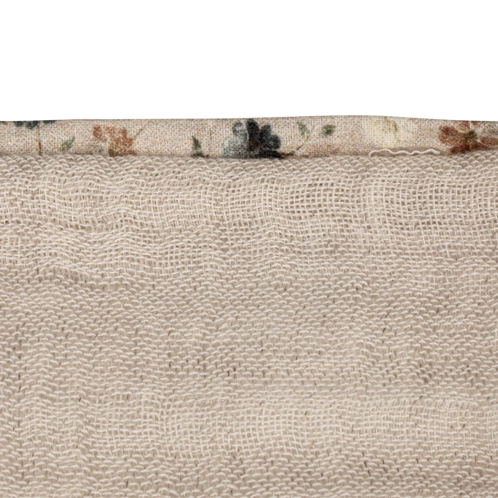 Hello Honey® 18" x 18" Natural Patterned Edge Woven Cotton & Linen Pillow