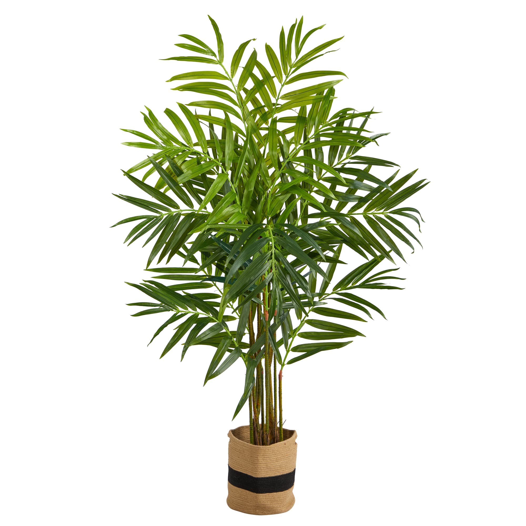 8ft. King Palm Artificial Tree in Handmade Natural Jute and Cotton Planter