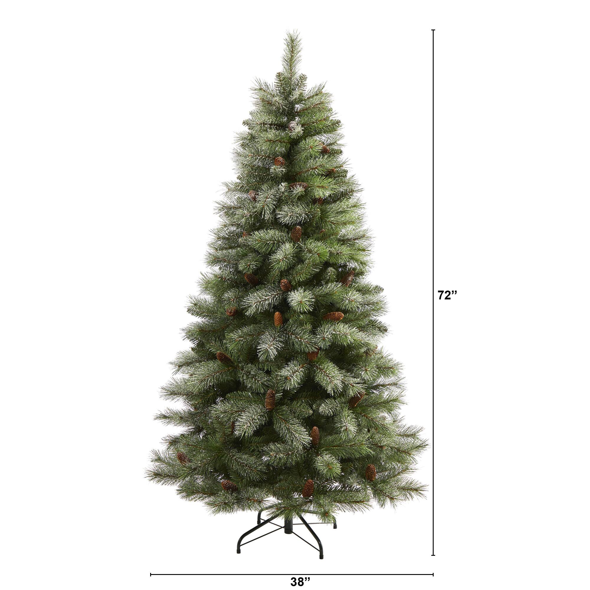 6ft. Unlit Snowed French Alps Mountain Pine Artificial Christmas Tree