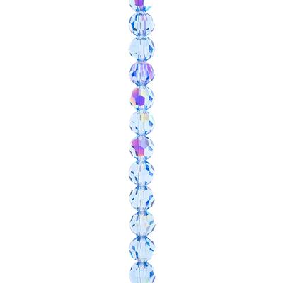 Preciosa Light Sapphire AB Glass Crystal Round Beads, 6mm by Bead Landing™