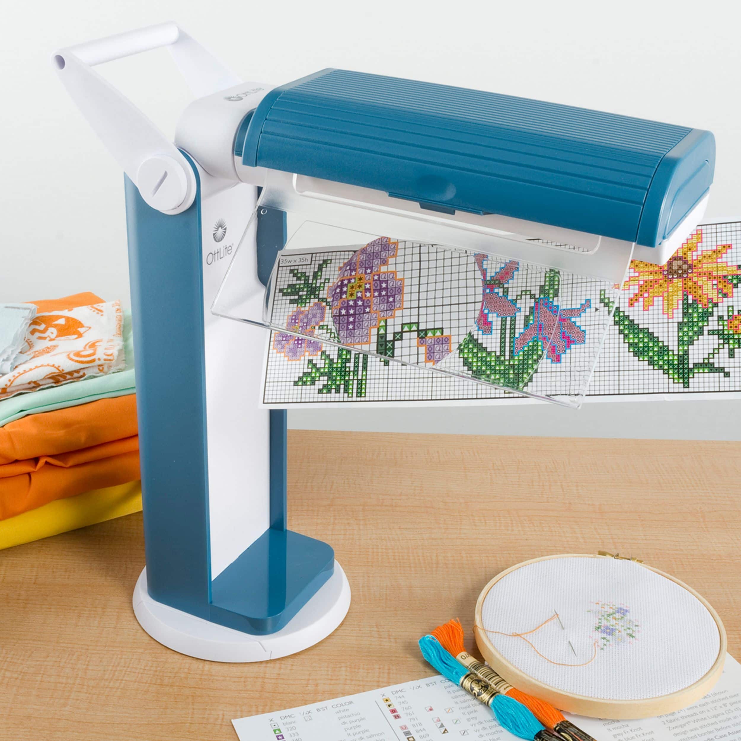 OttLite 11.5&#x22; Dark Blue Magnifier Task Lamp