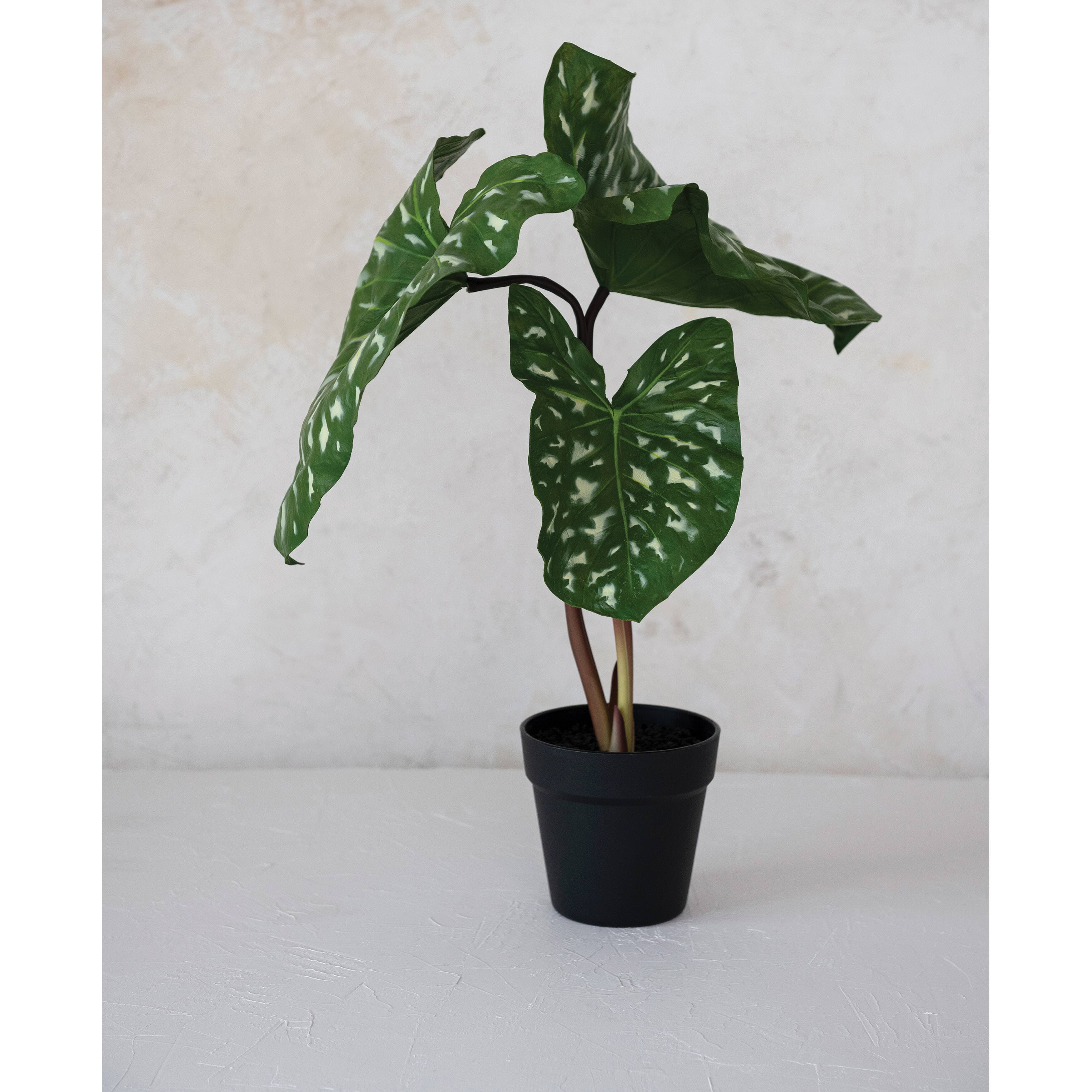 Hello Honey® 24" Potted Round Faux Elephant Ear Plant