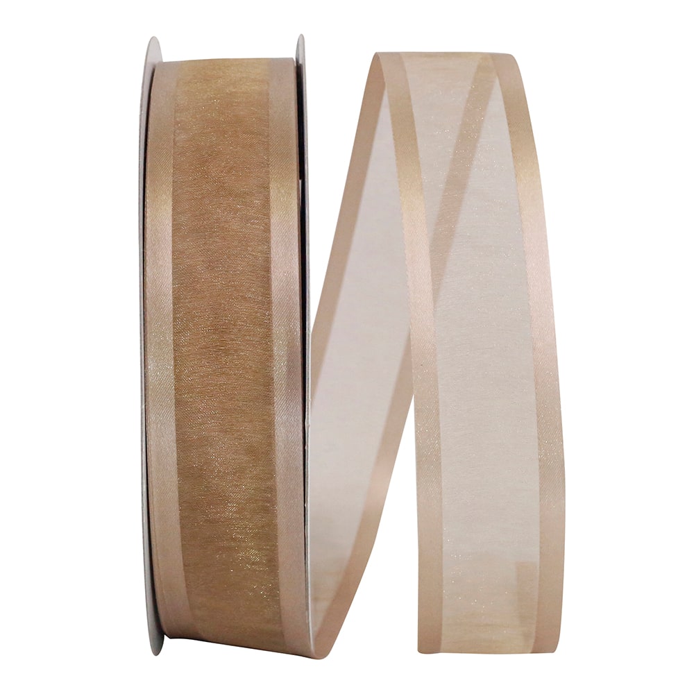 JAM Paper 5/8" x 100yd. Sheer Satin Edge Ribbon